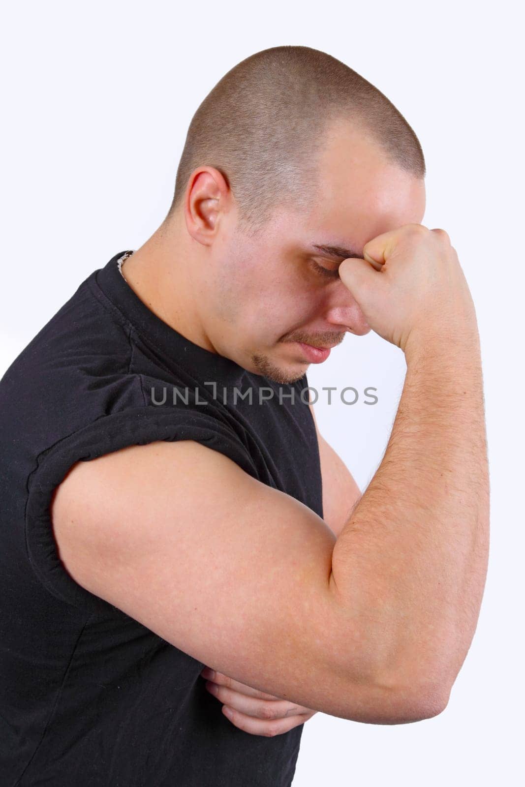 Showing biceps