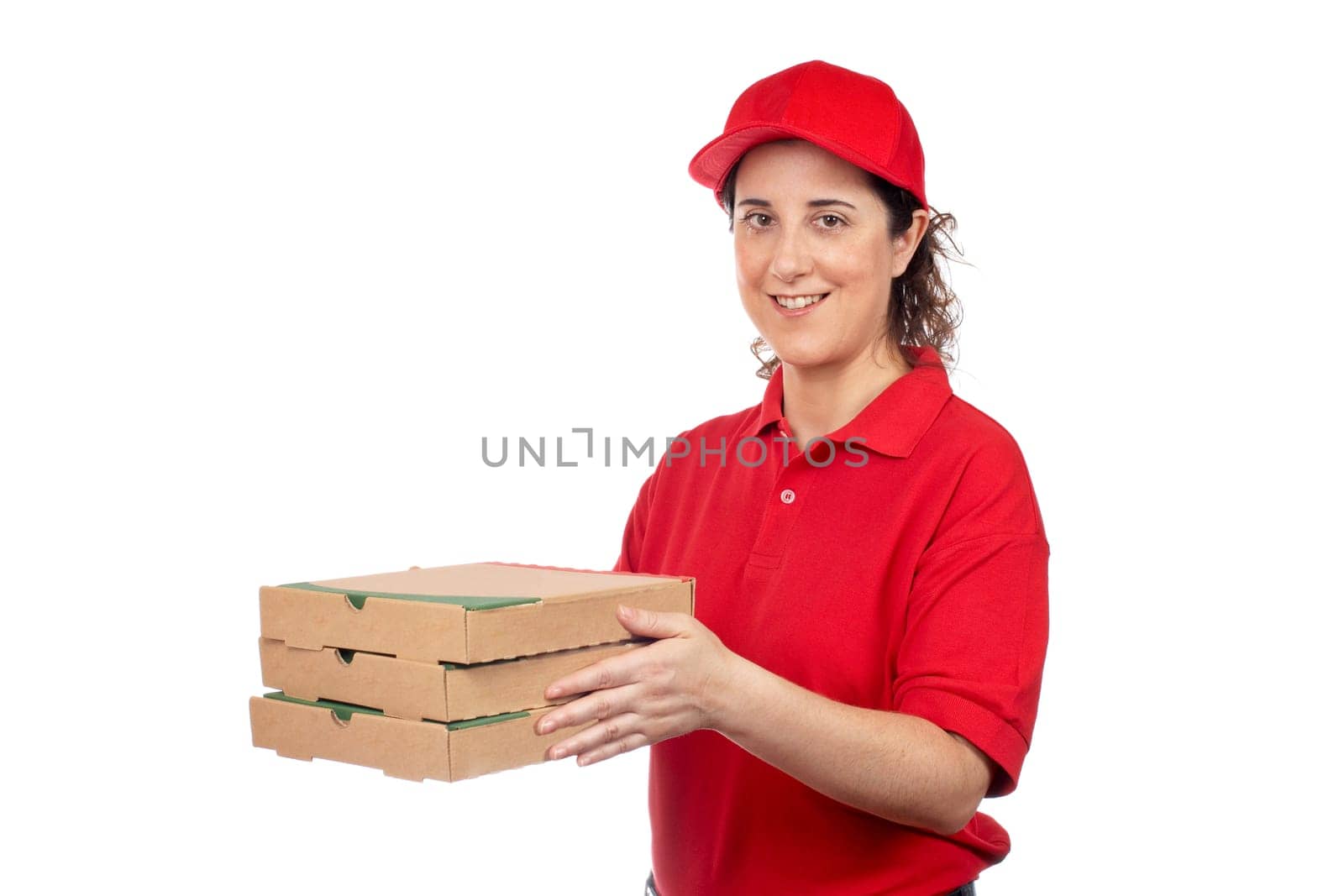 Pizza delivery woman