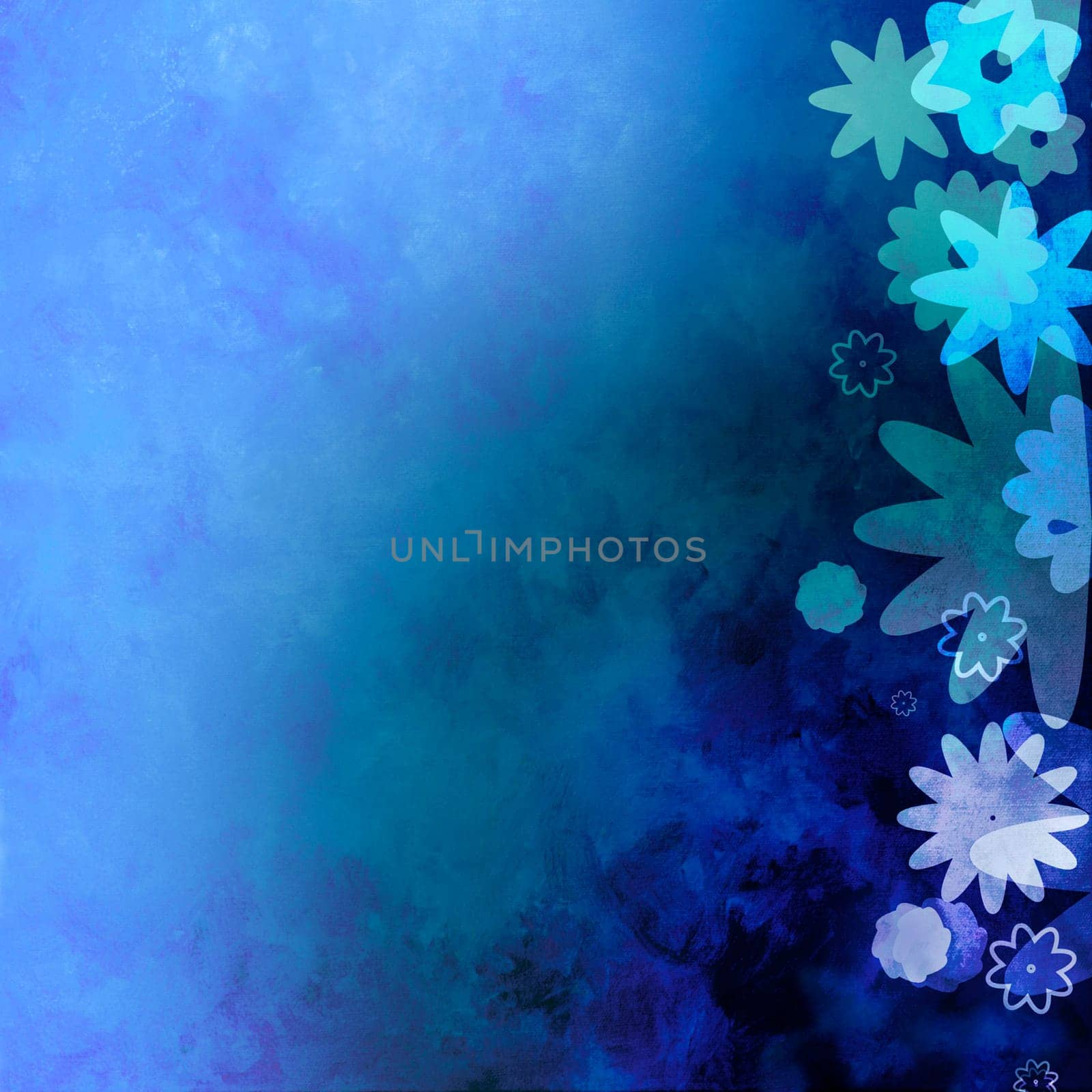 Background Old Blossom Ultramarine