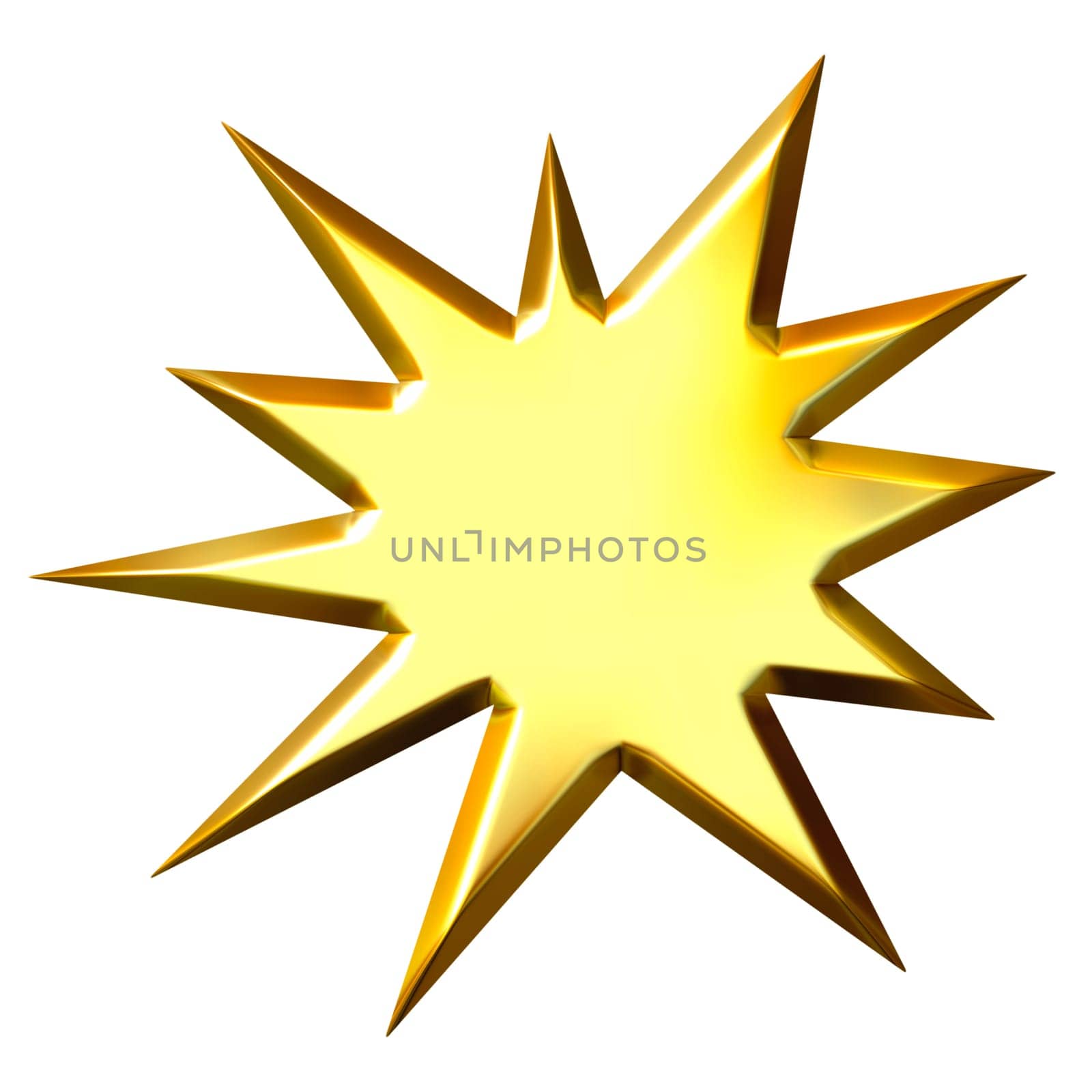 3D Golden Starburst