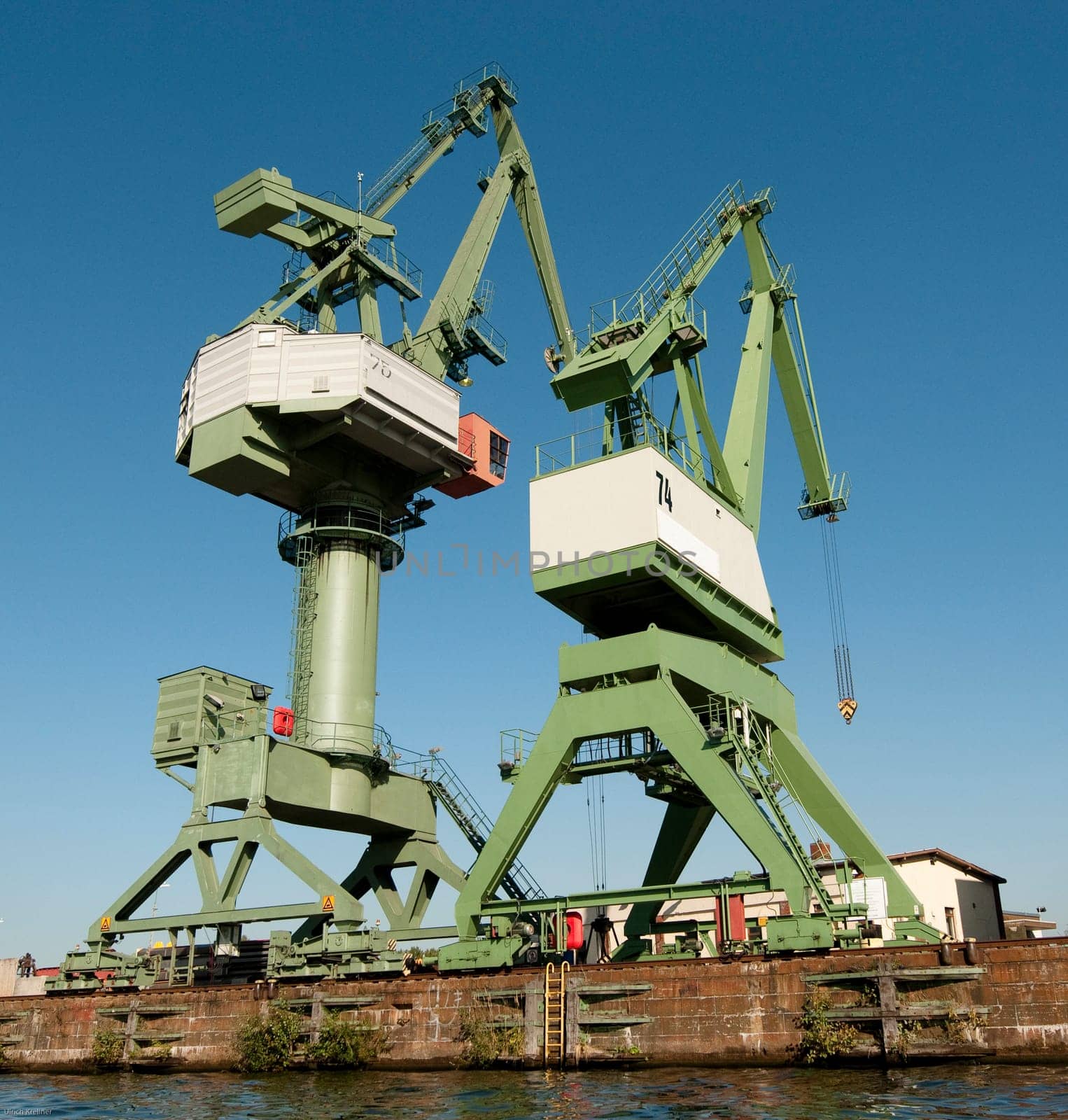 Two cranes