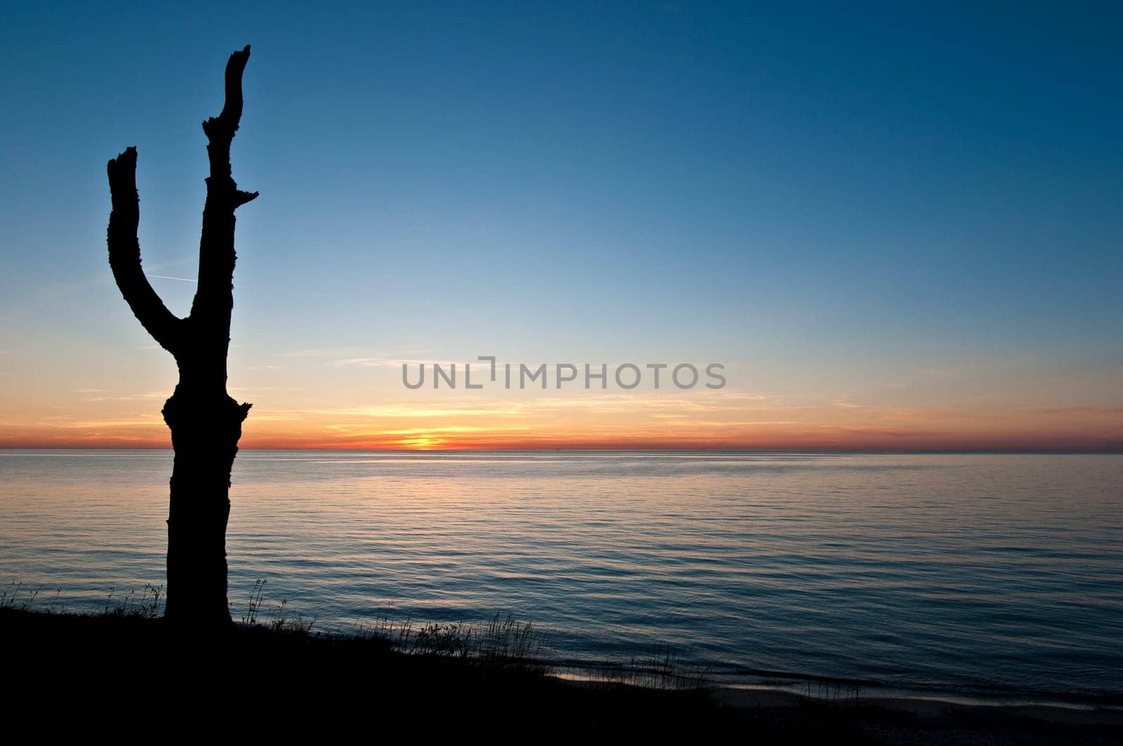 Sunset over the sea