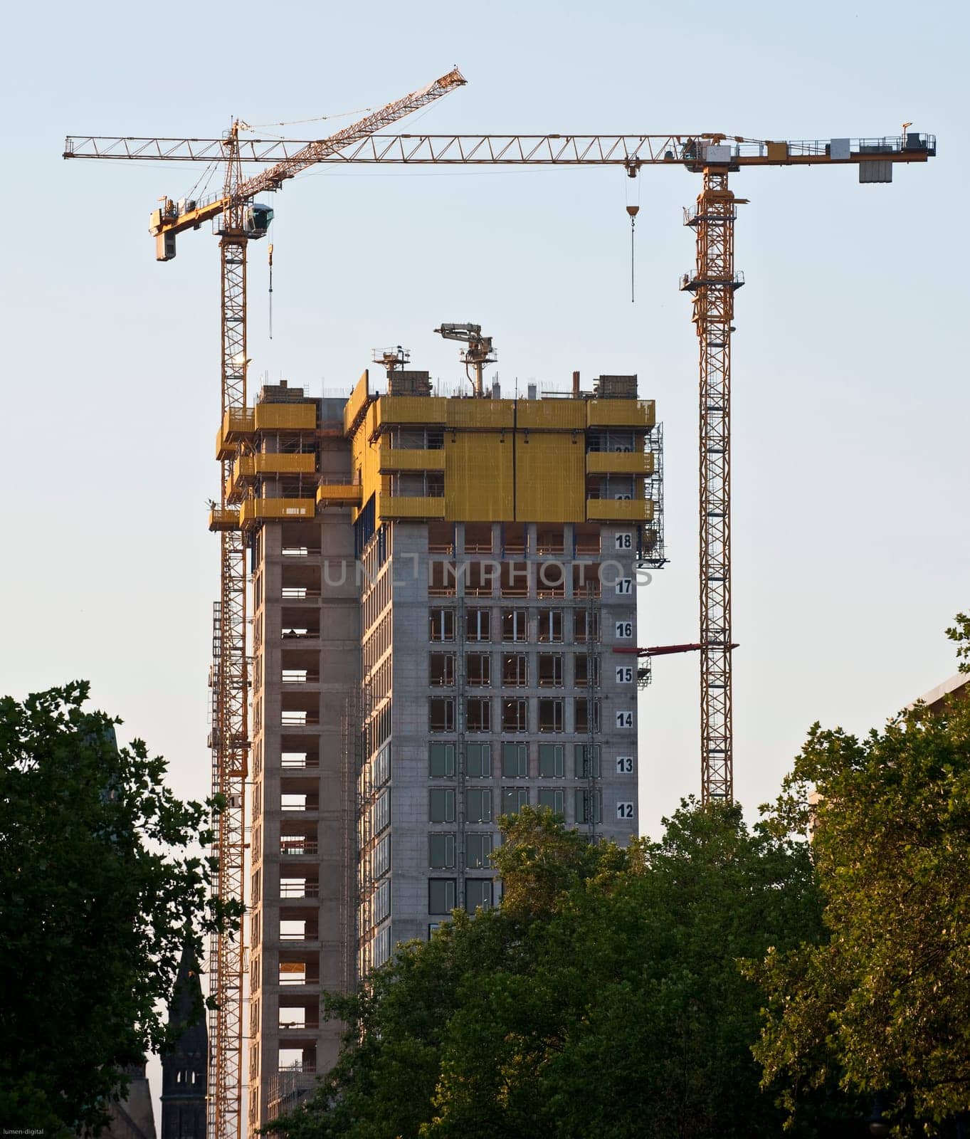 High-rise construction site