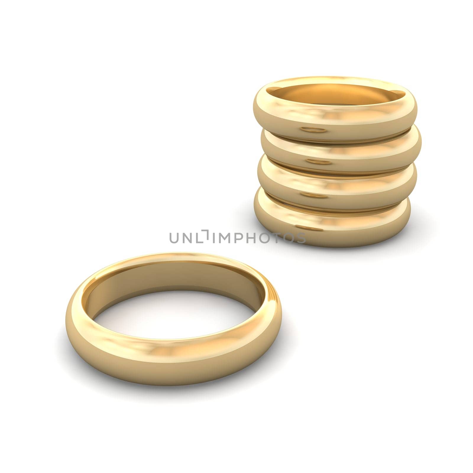 Golden wedding rings
