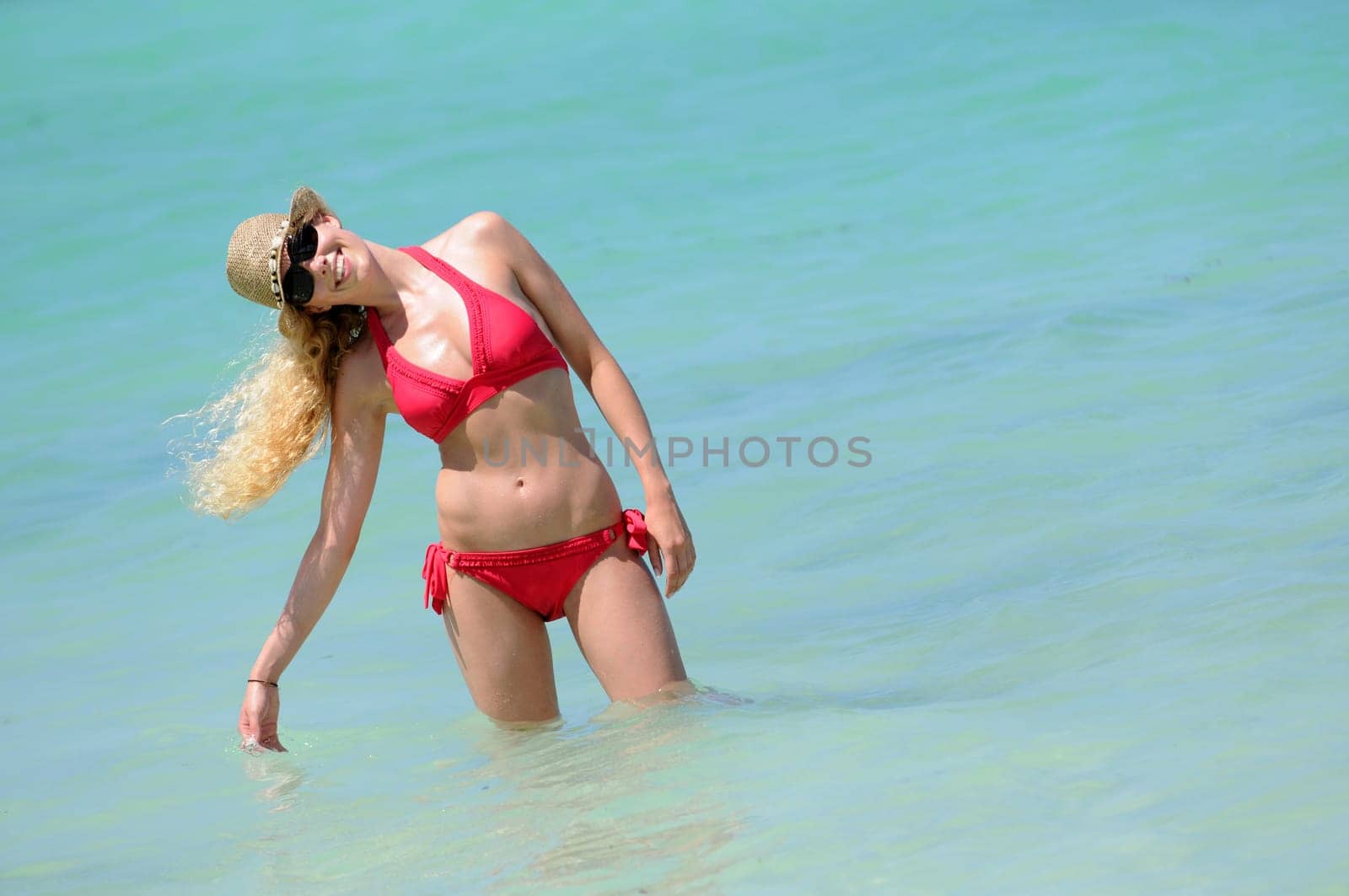 Woman in the sea