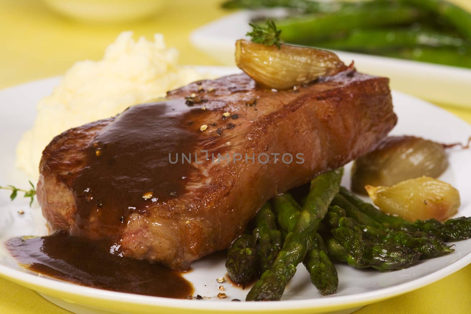 Rump steak up close