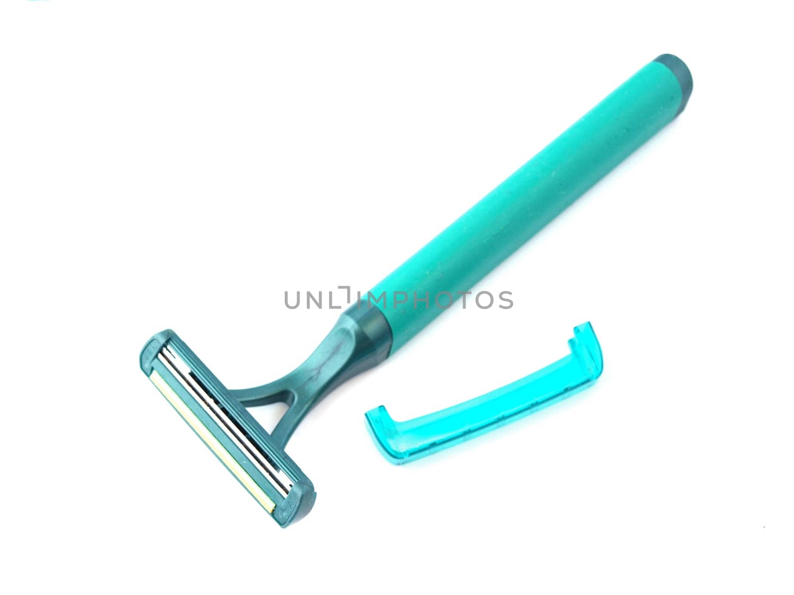 Disposable razor on an isolated white background.