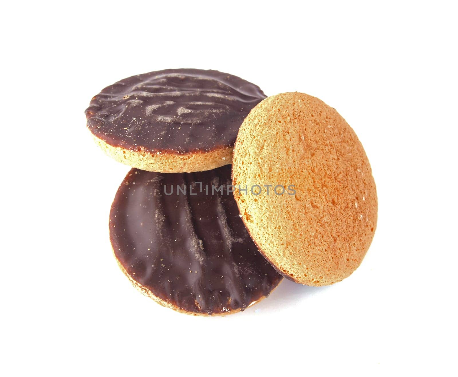 Biscuits on a white background.