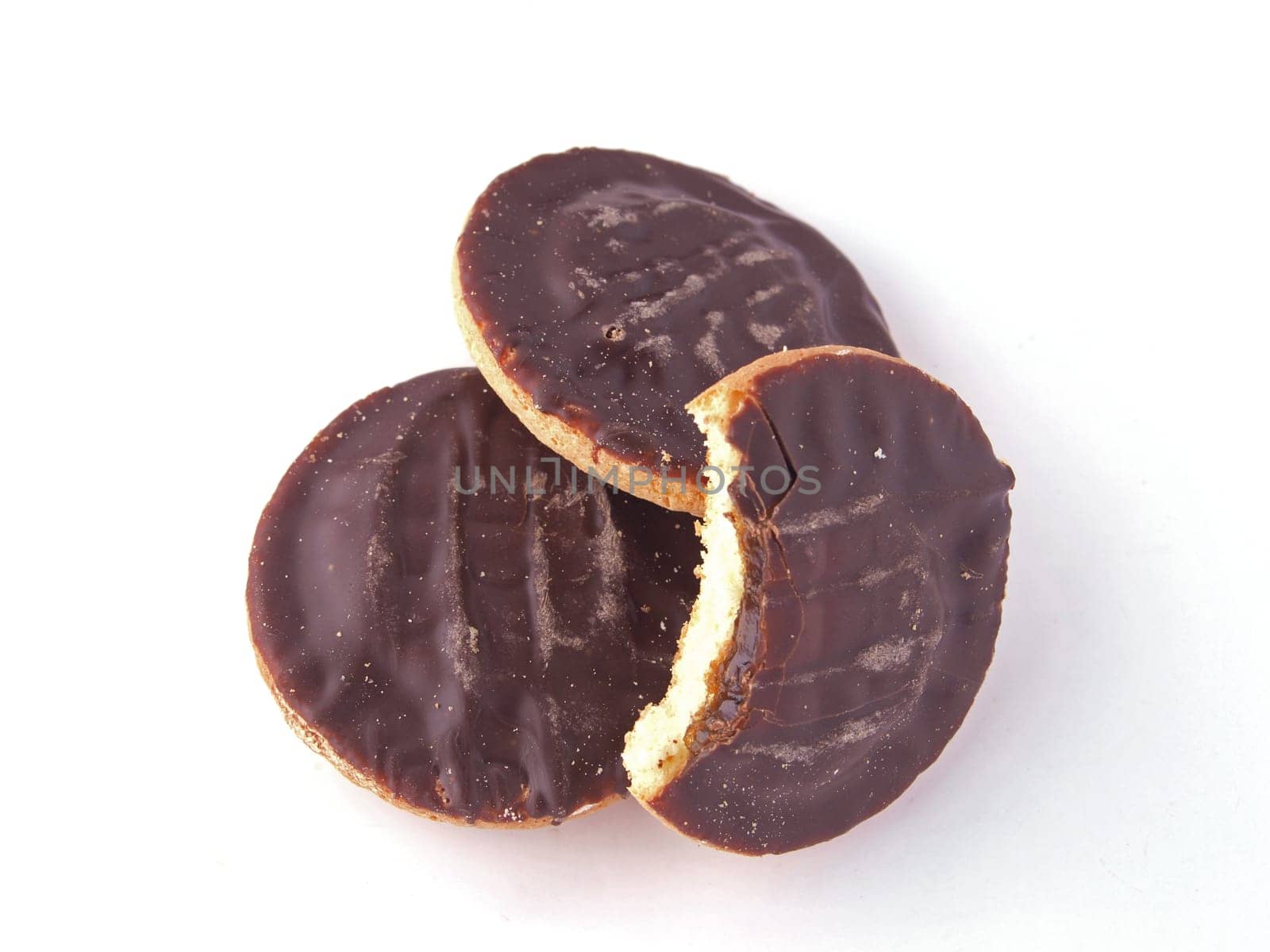 Biscuits on a white background.