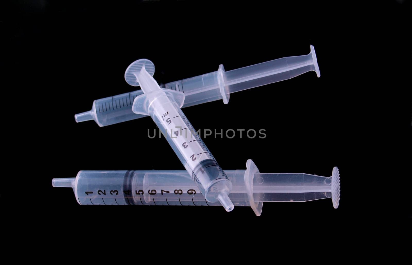 Hypodermic syringe and needle used for immunization.