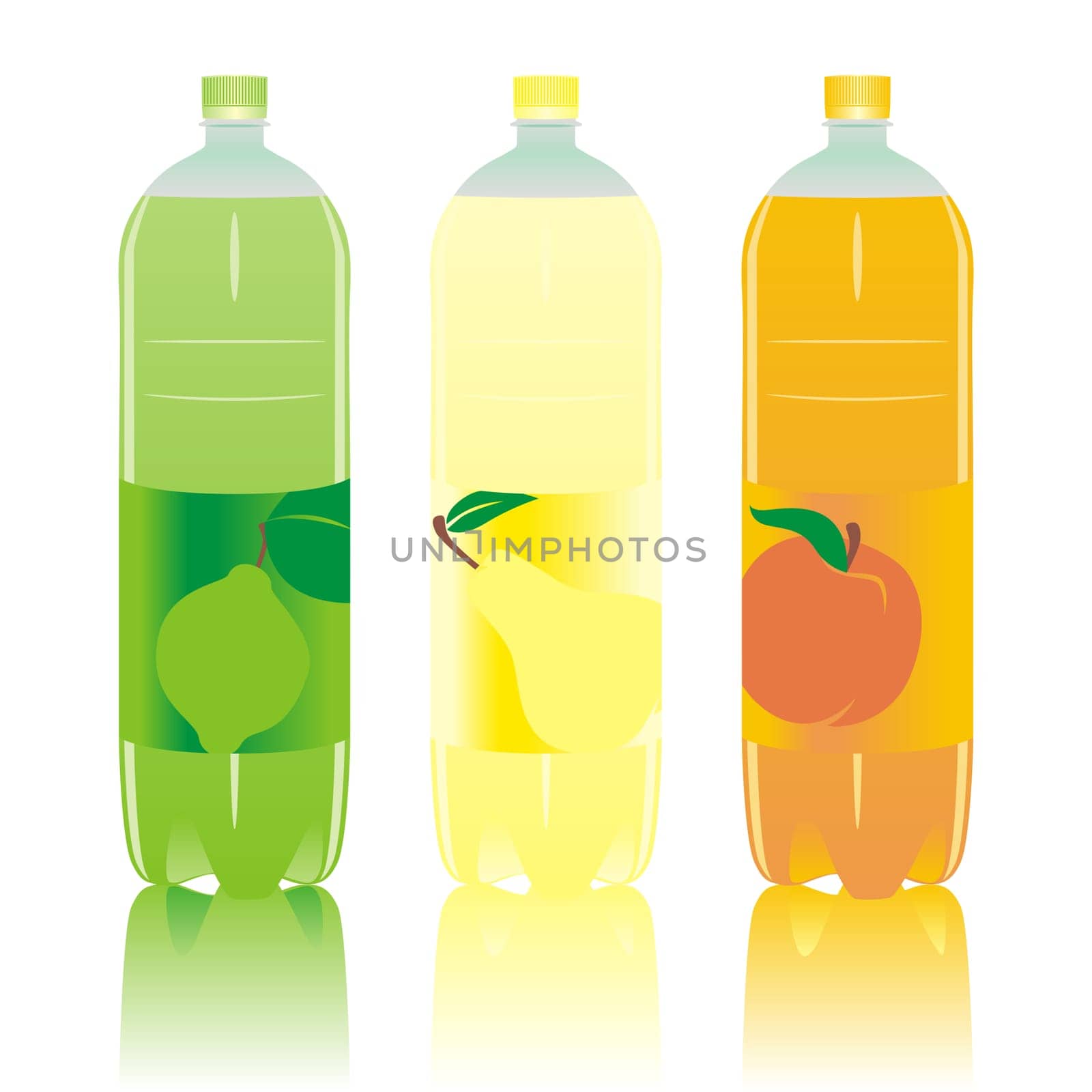 isolated carbonated drinks set