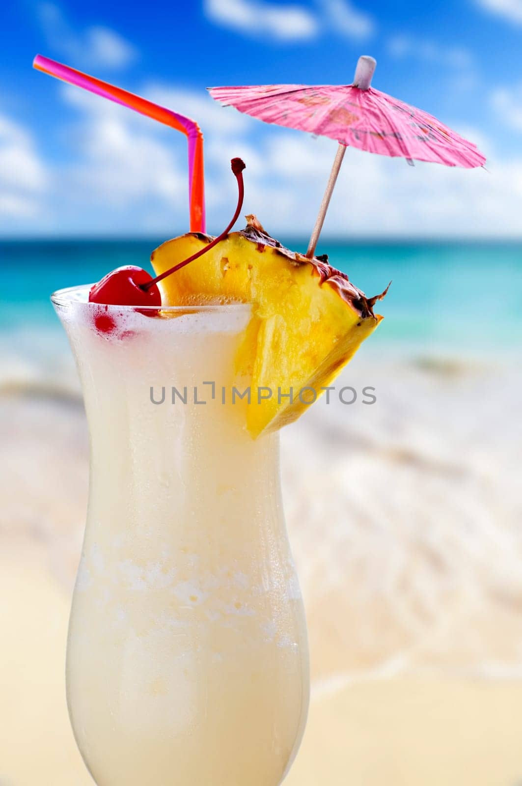 Pina colada cocktail