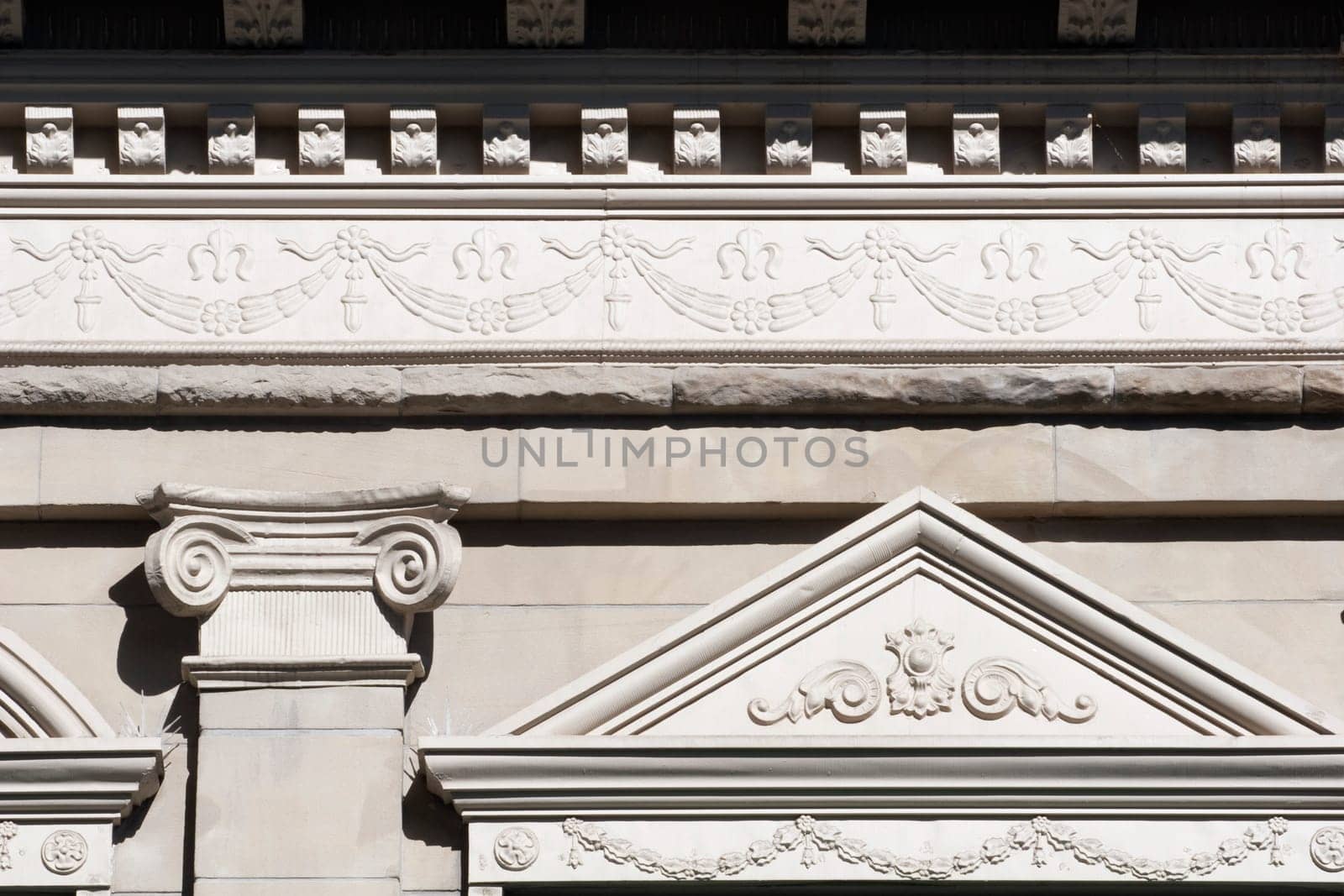 Detail of bank exterior, Calgary, Alberta, Canada