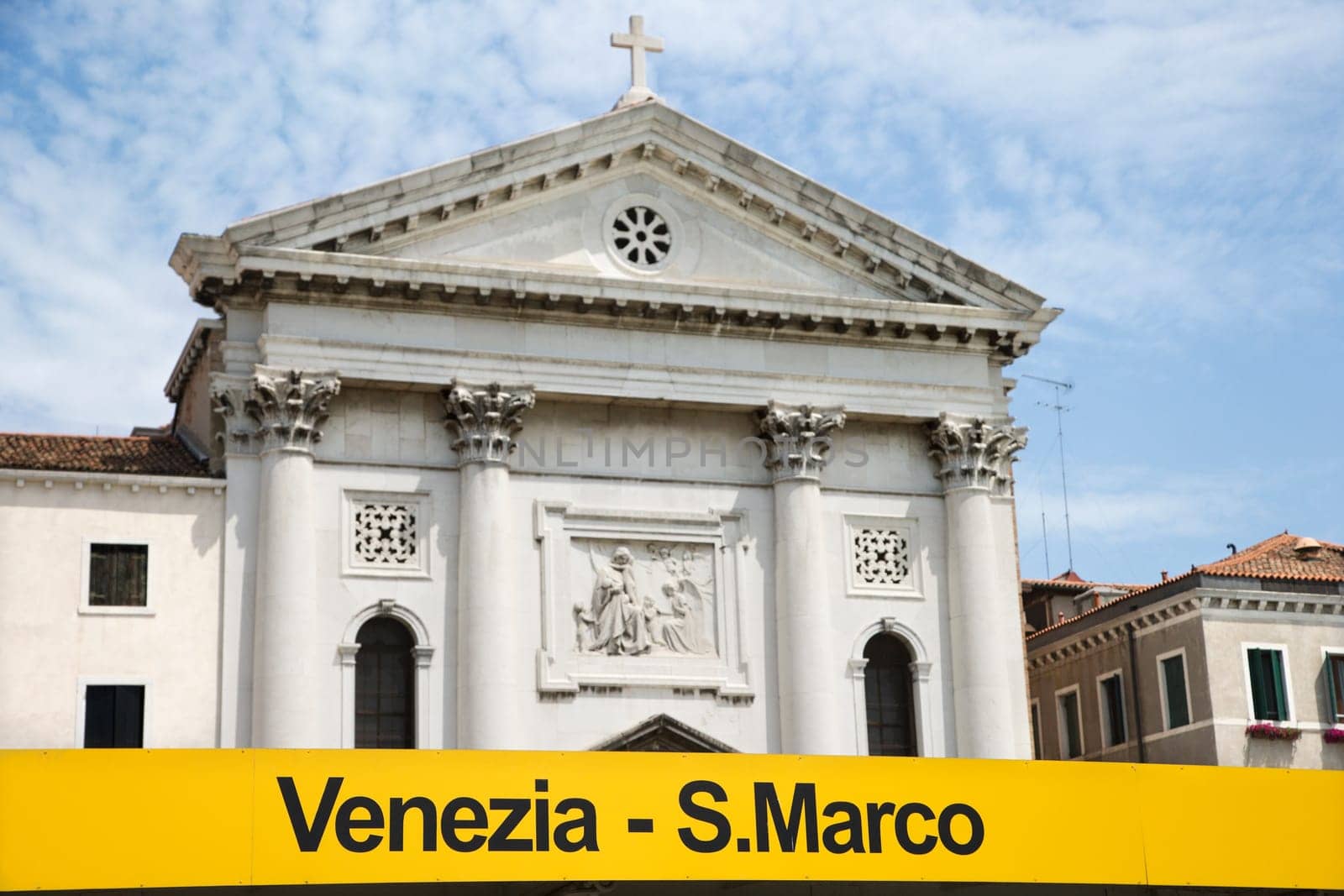 Historic church at Venezia San Marco. Horizontal shot.