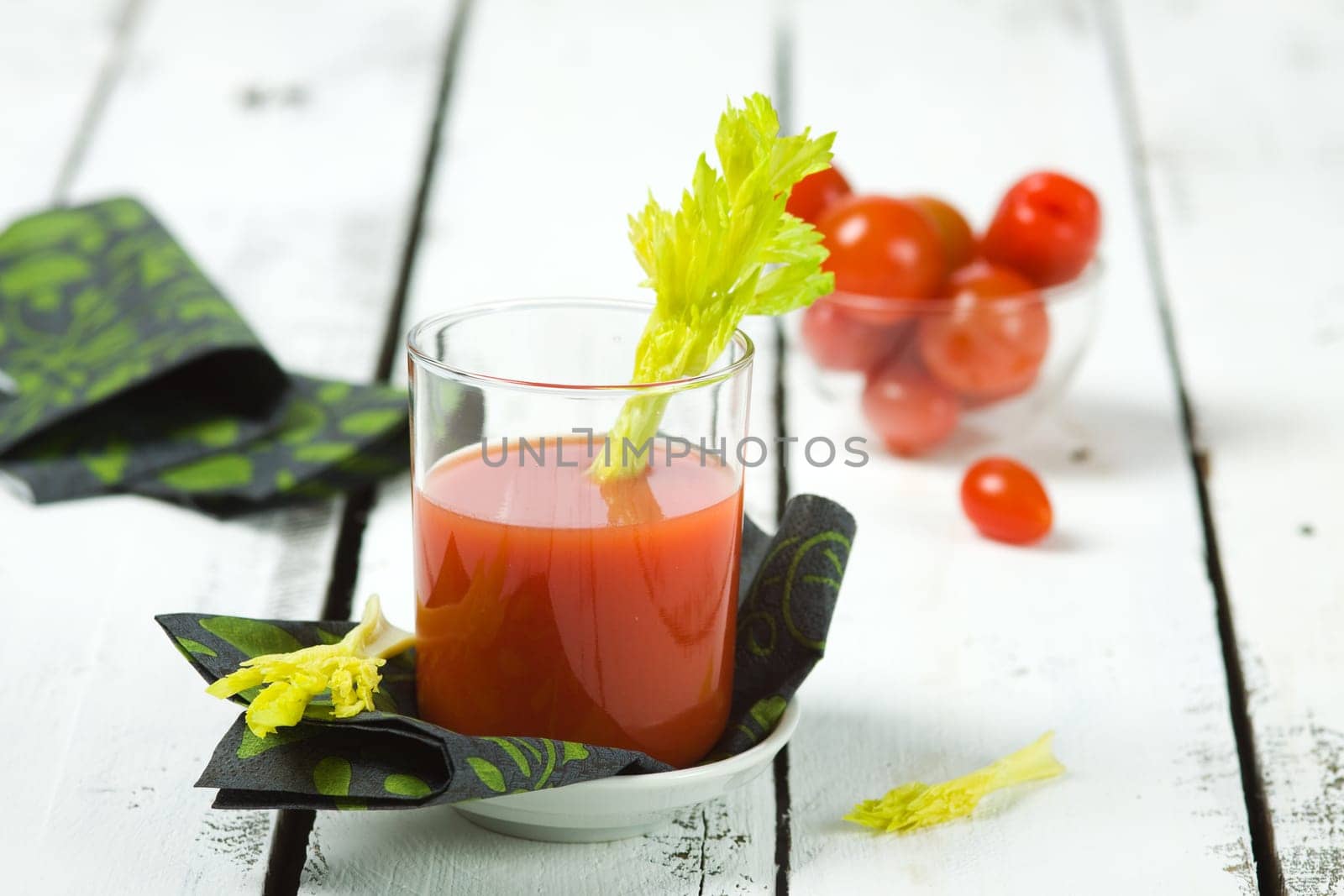 Tomato juice with celery
