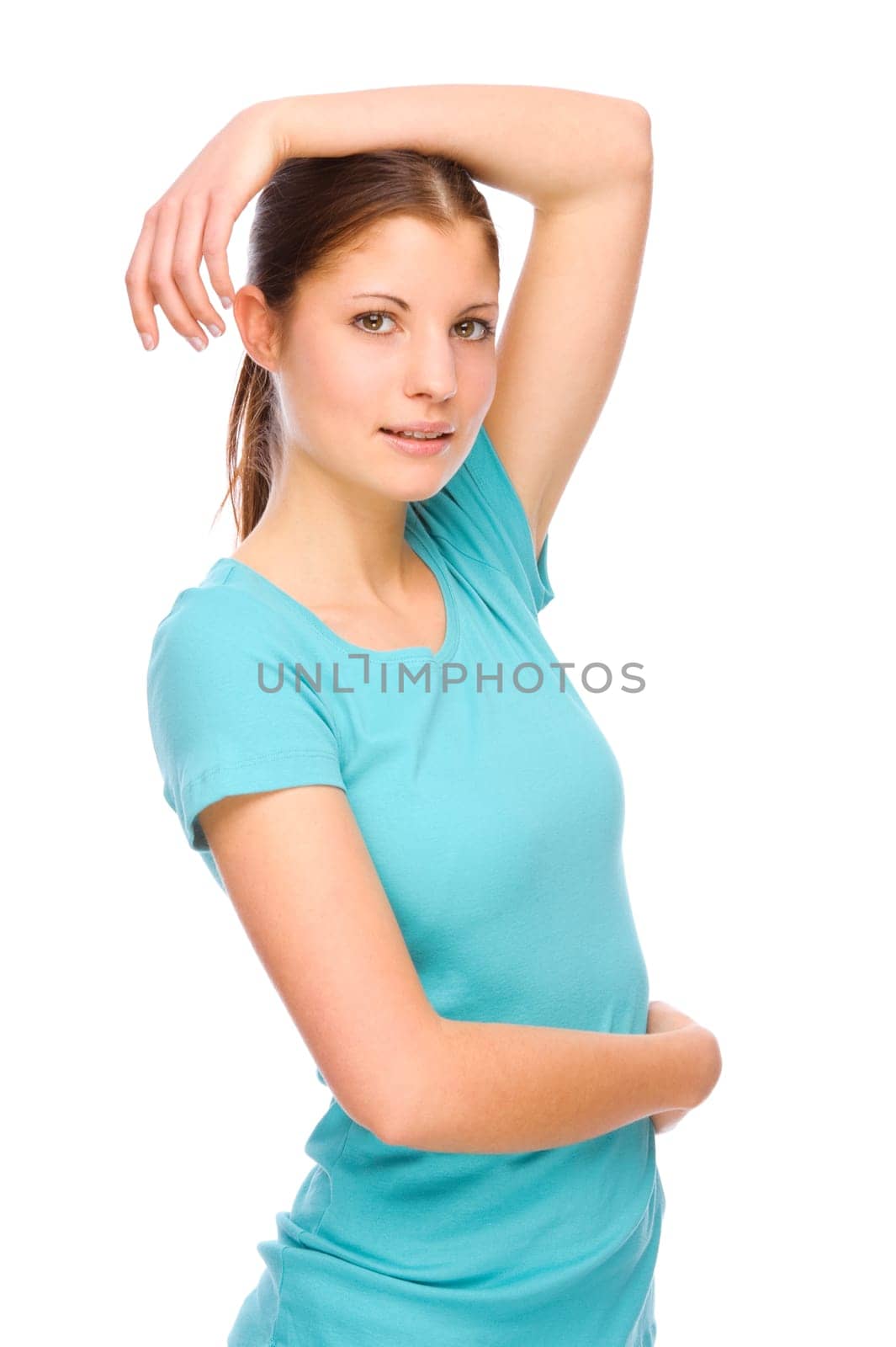 happy woman without isolated