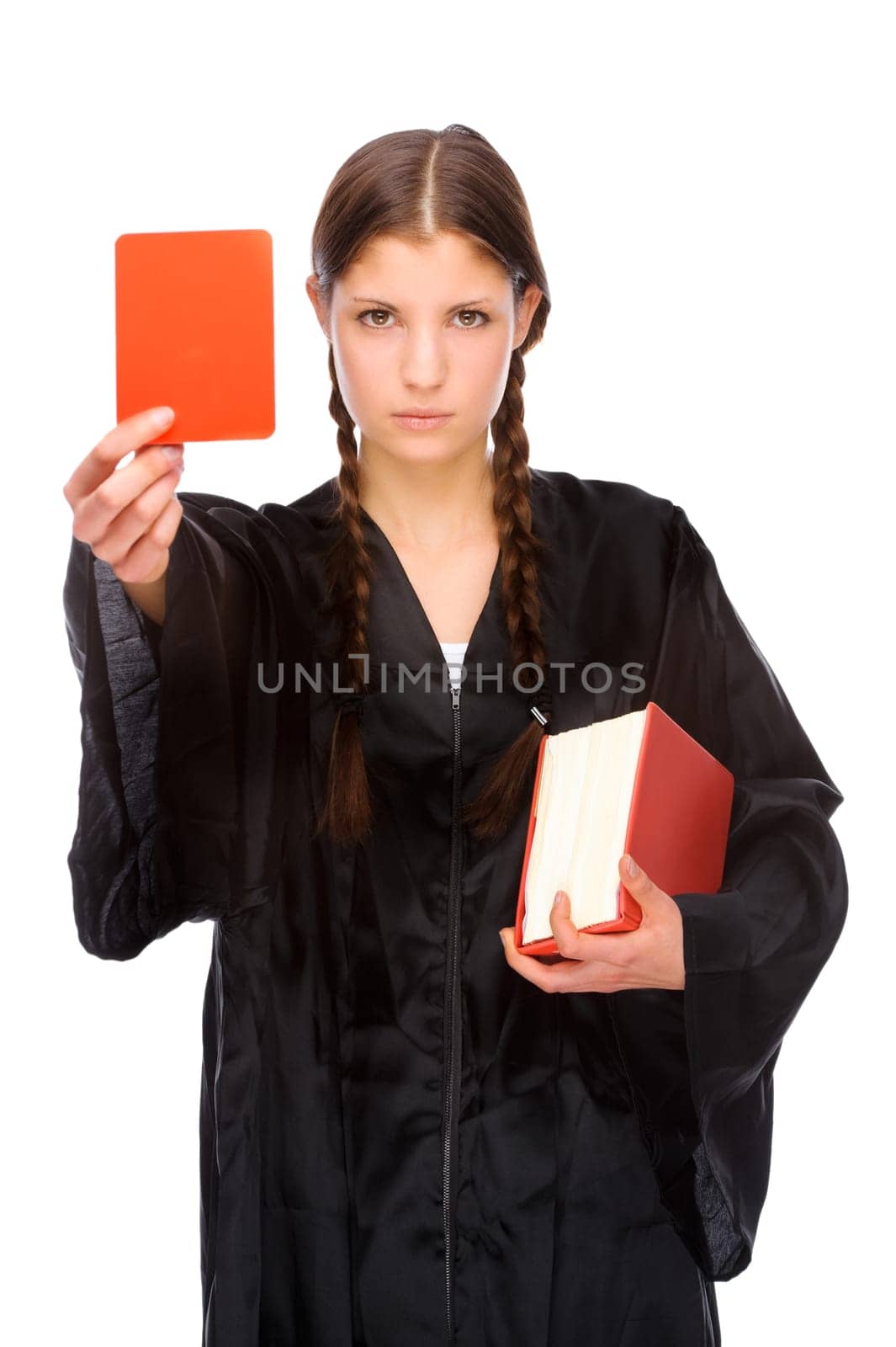 Lawyer with red card