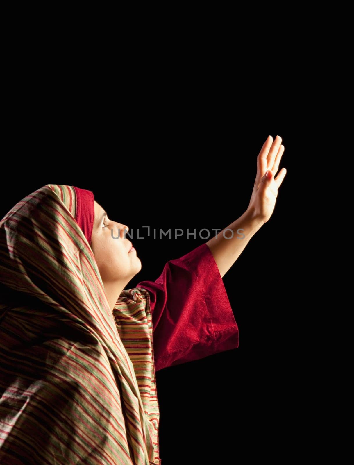 woman depicting mary, mother of jesus