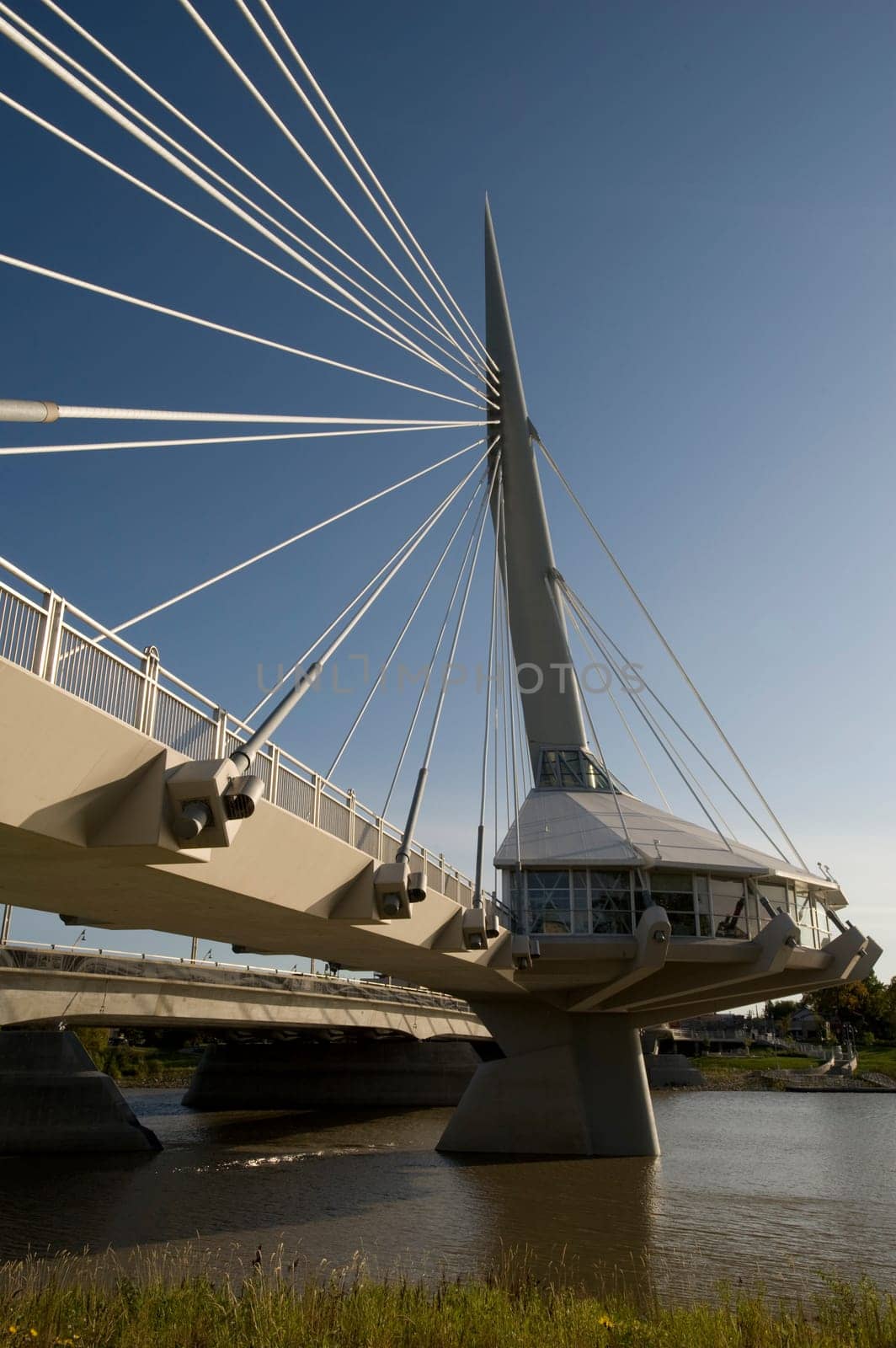Pedestrian bridge, Esplanade Riel, Winnipeg, Manitoba, Canada
