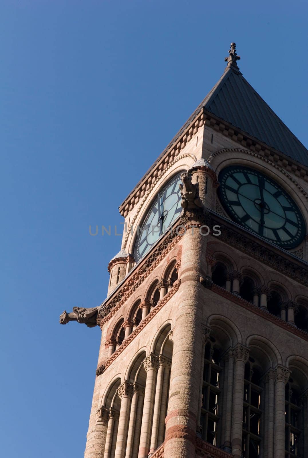 Clock tower of Old City Hall, Toronto, Ontario, Canada