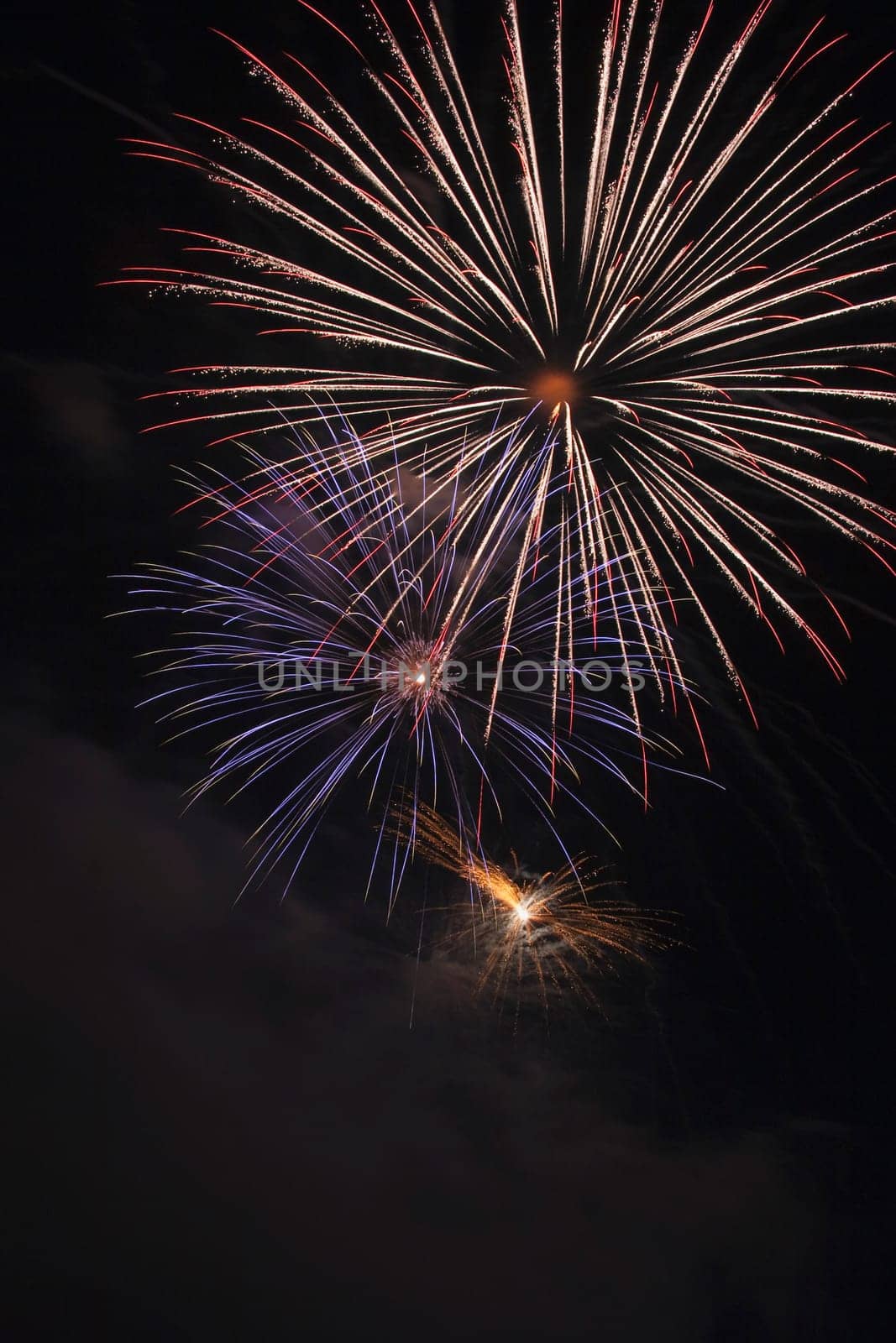 crowsnest pass, alberta, canada  fireworks show called 'thunder in the valley'