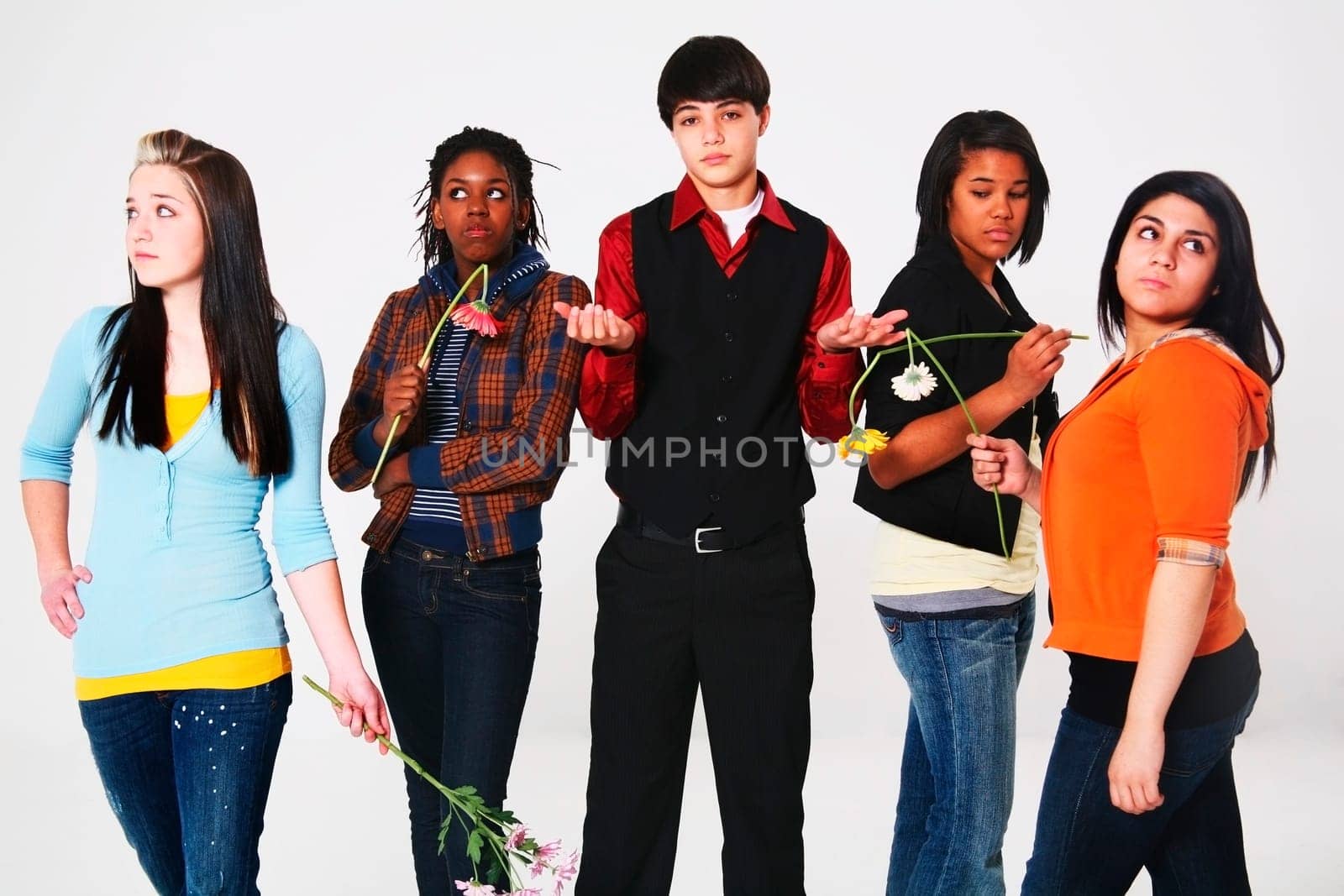 boy having a choice in girlfriend