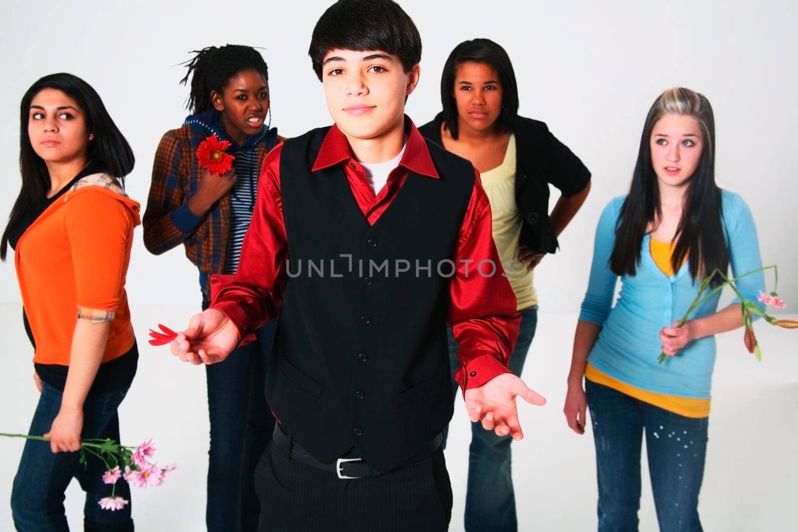 boy having a choice in girlfriend
