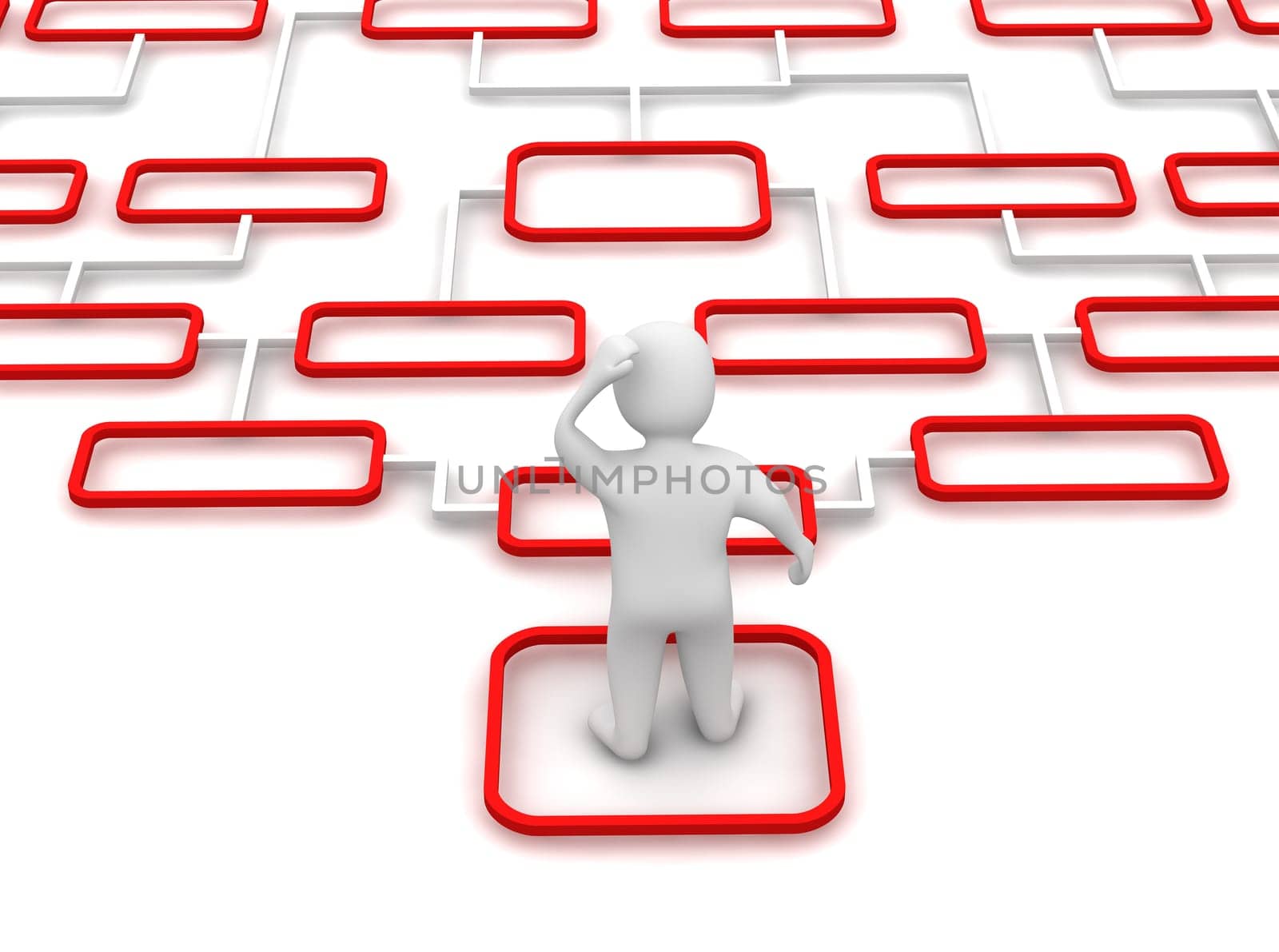 Man and diagram