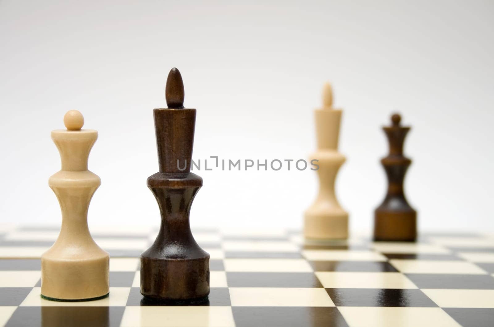 Chess - interracial marriage concept