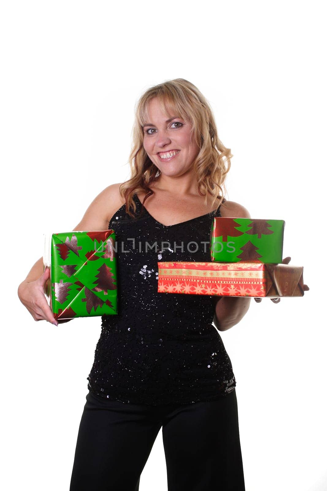 Woman with gifts