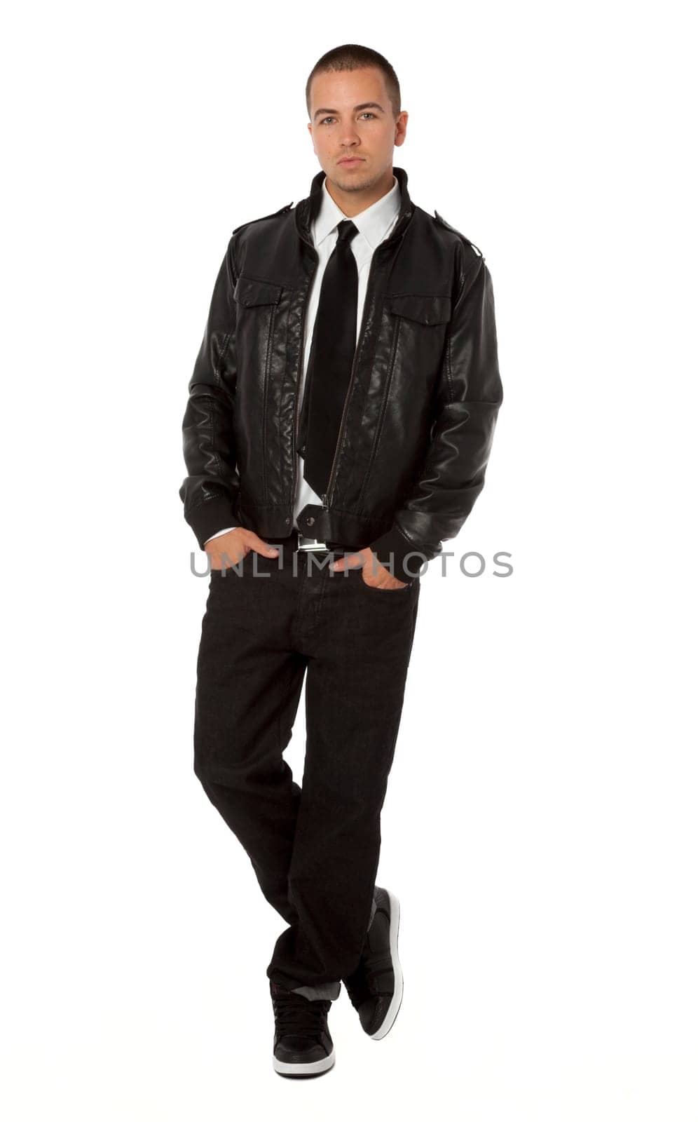 Trendy Young Man on White