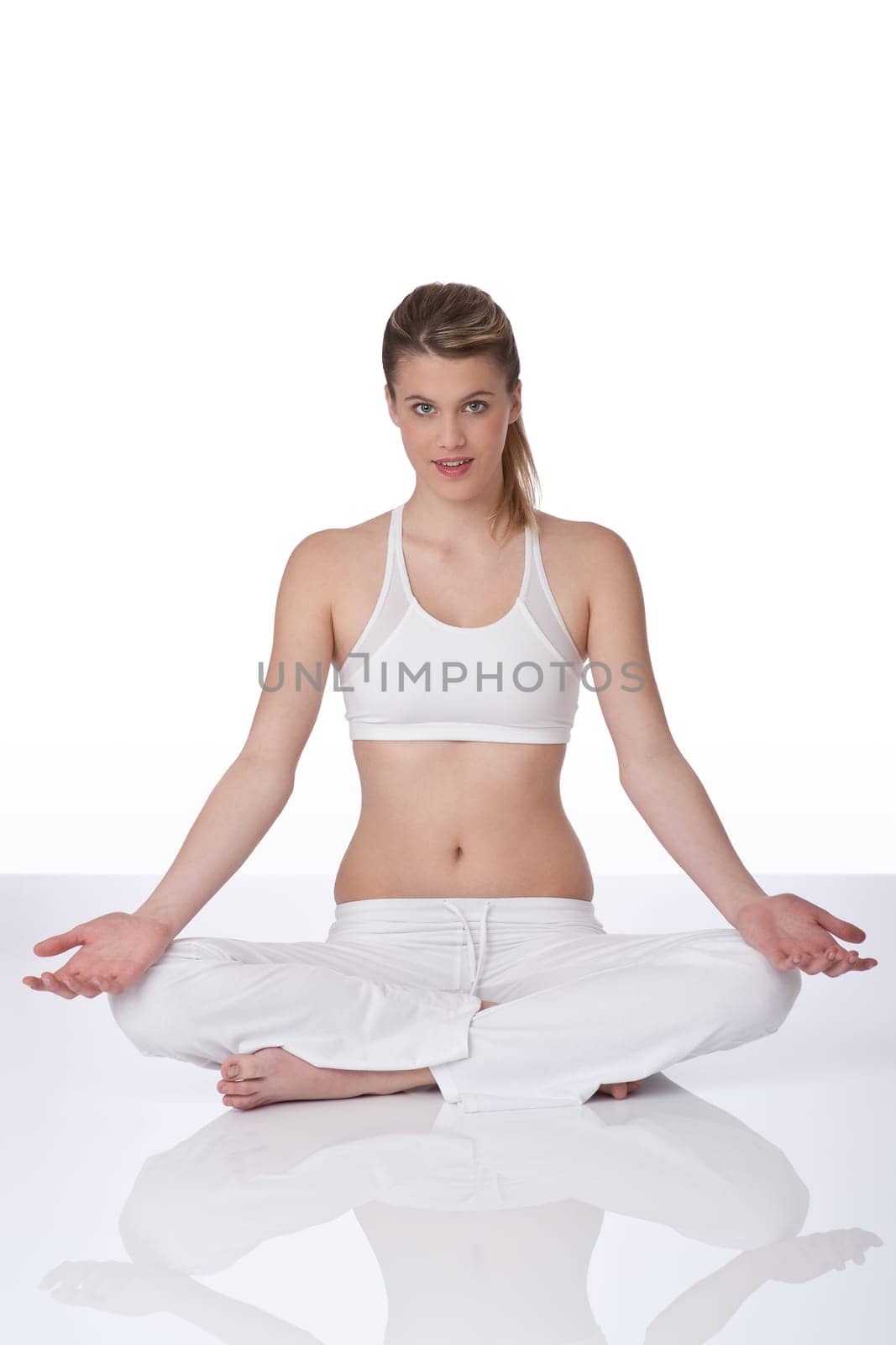 Fitness - Young woman in yoga position