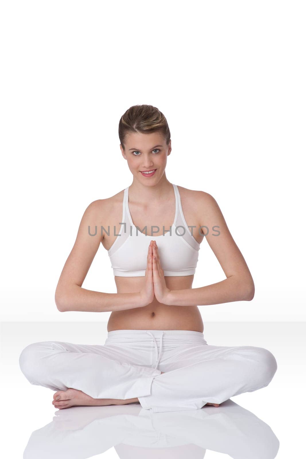 Fitness - Young woman in yoga position