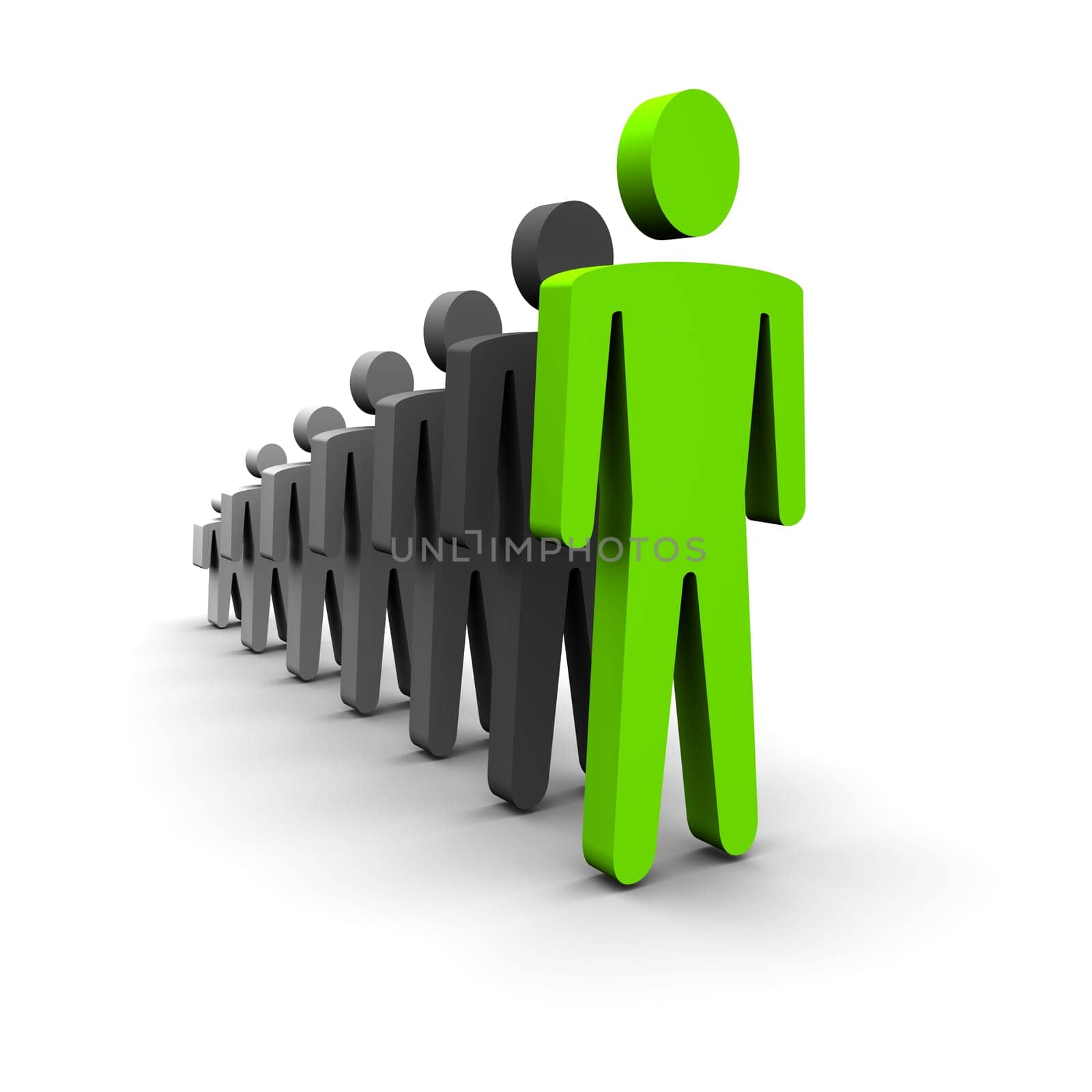 Personal growth conceptual 3D illustrati