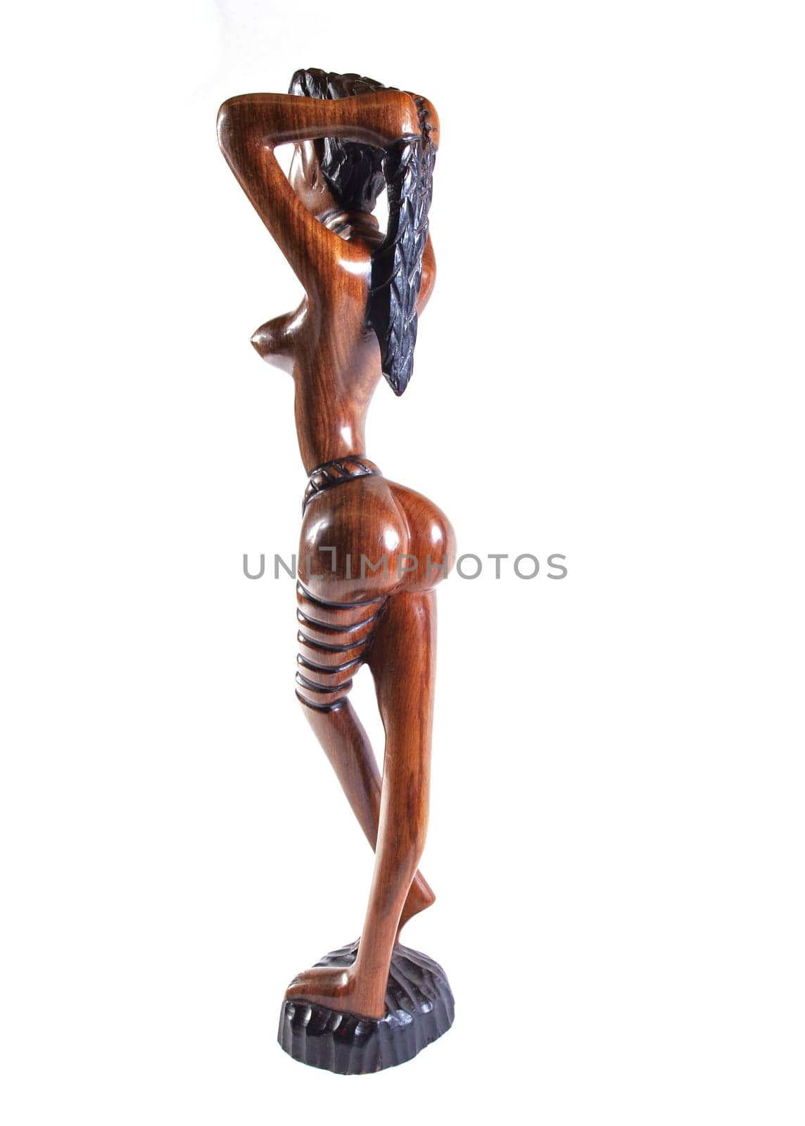 Gambian wood carving on a plain white background.