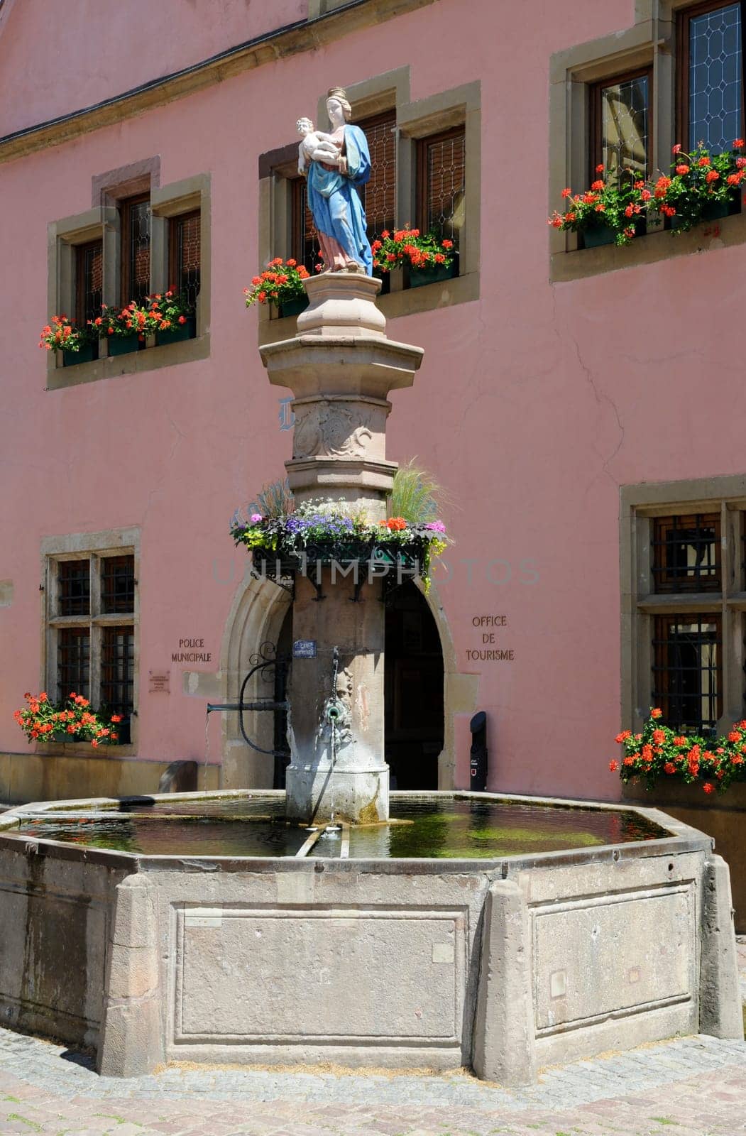 Fountain at Place Turenne in Turckheim