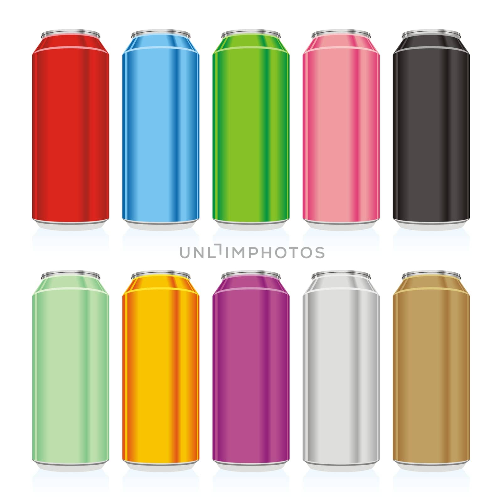 isolated cans