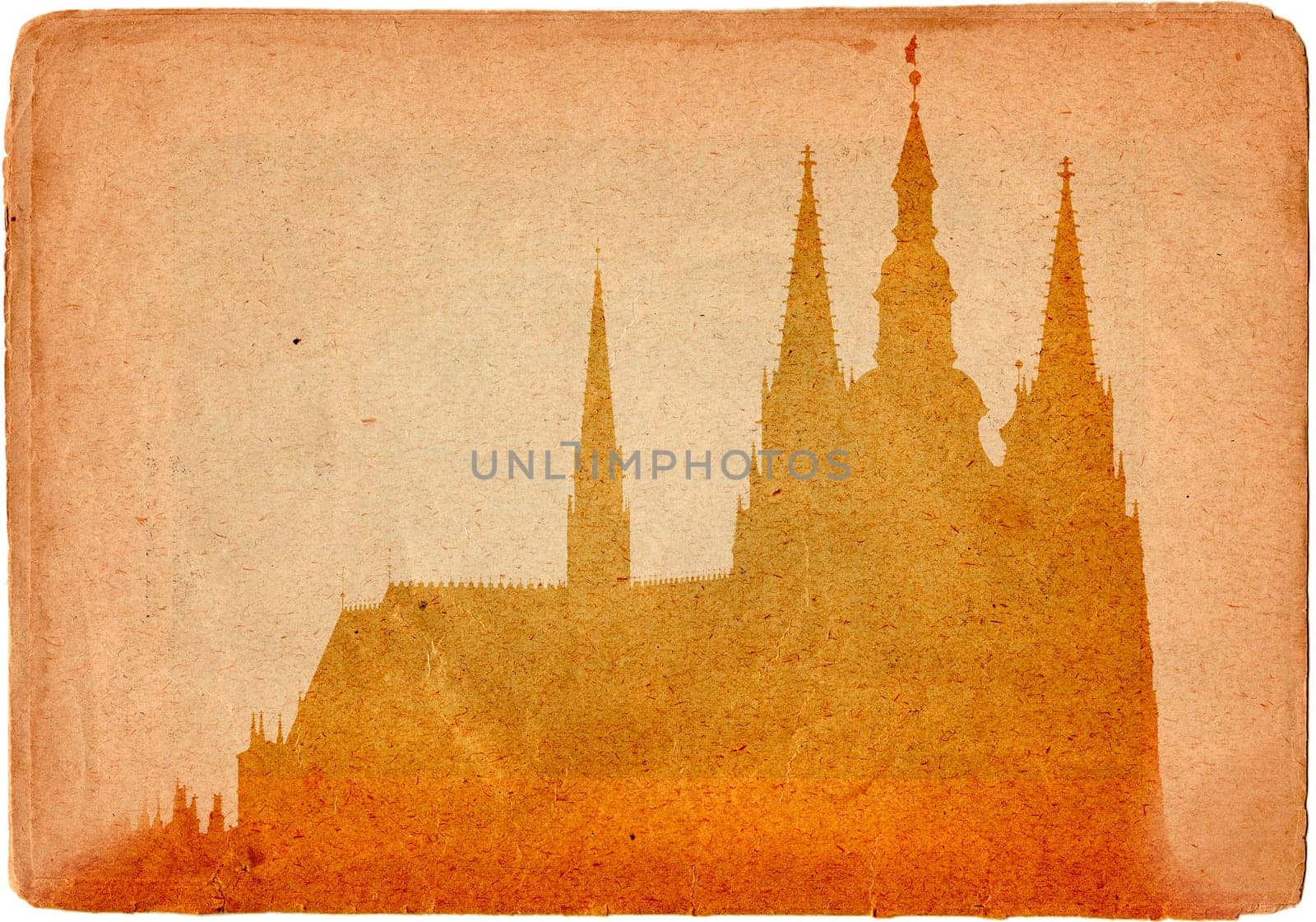 Prague castle in old style