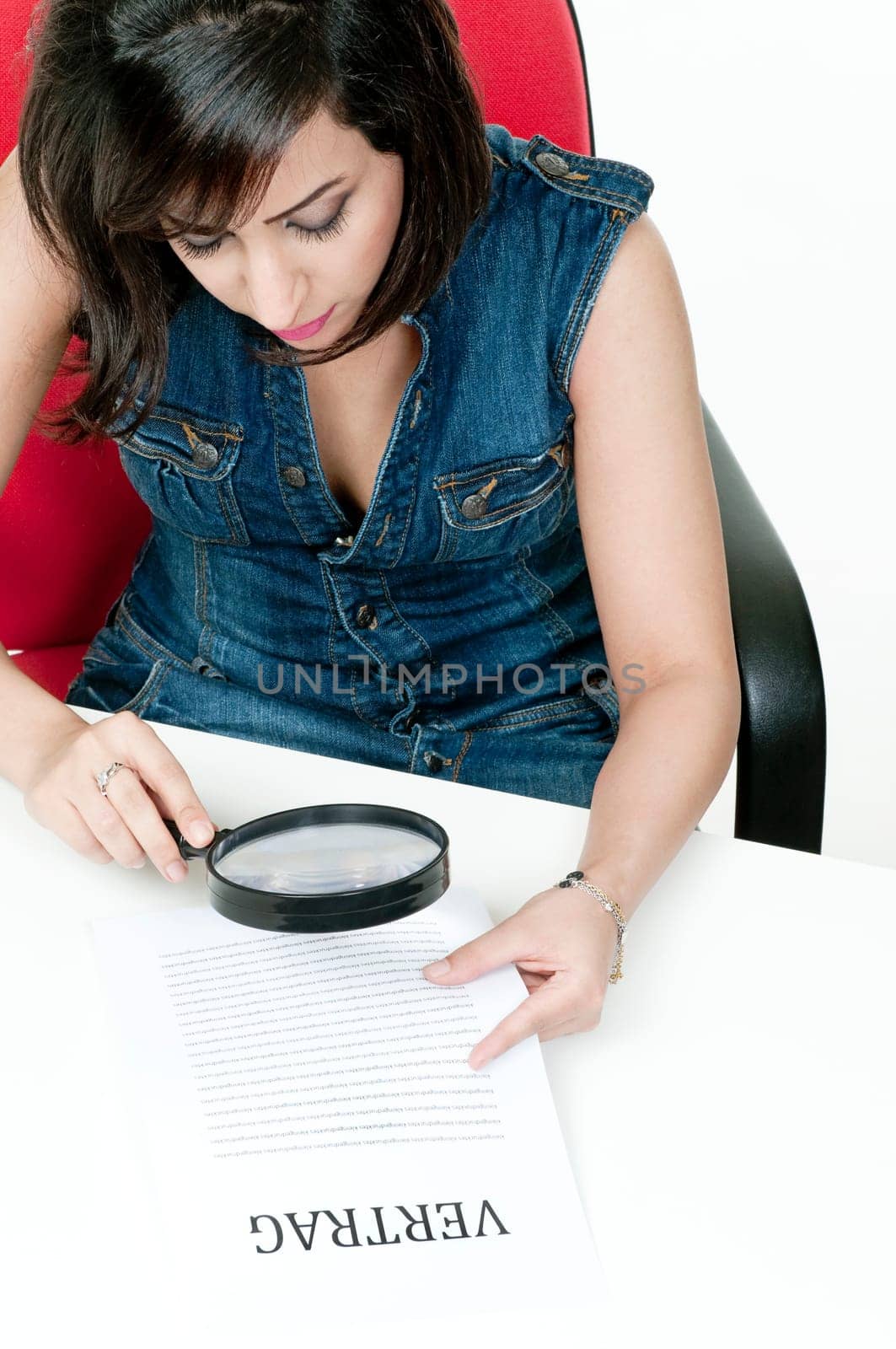 Woman with contract