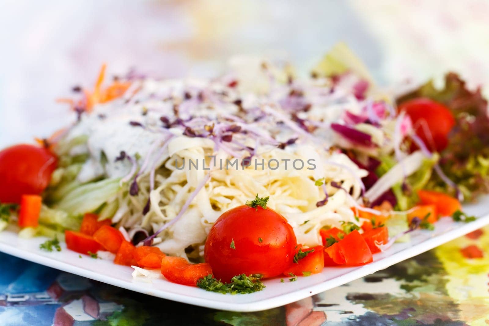 Summer - salad,richly mixed,italian