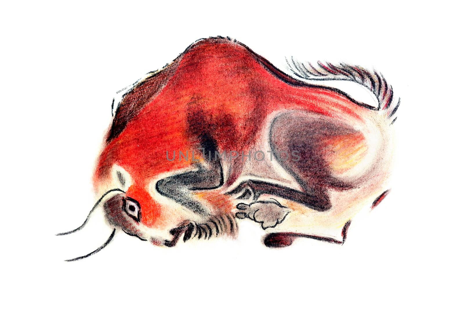 bull in prehistoric style