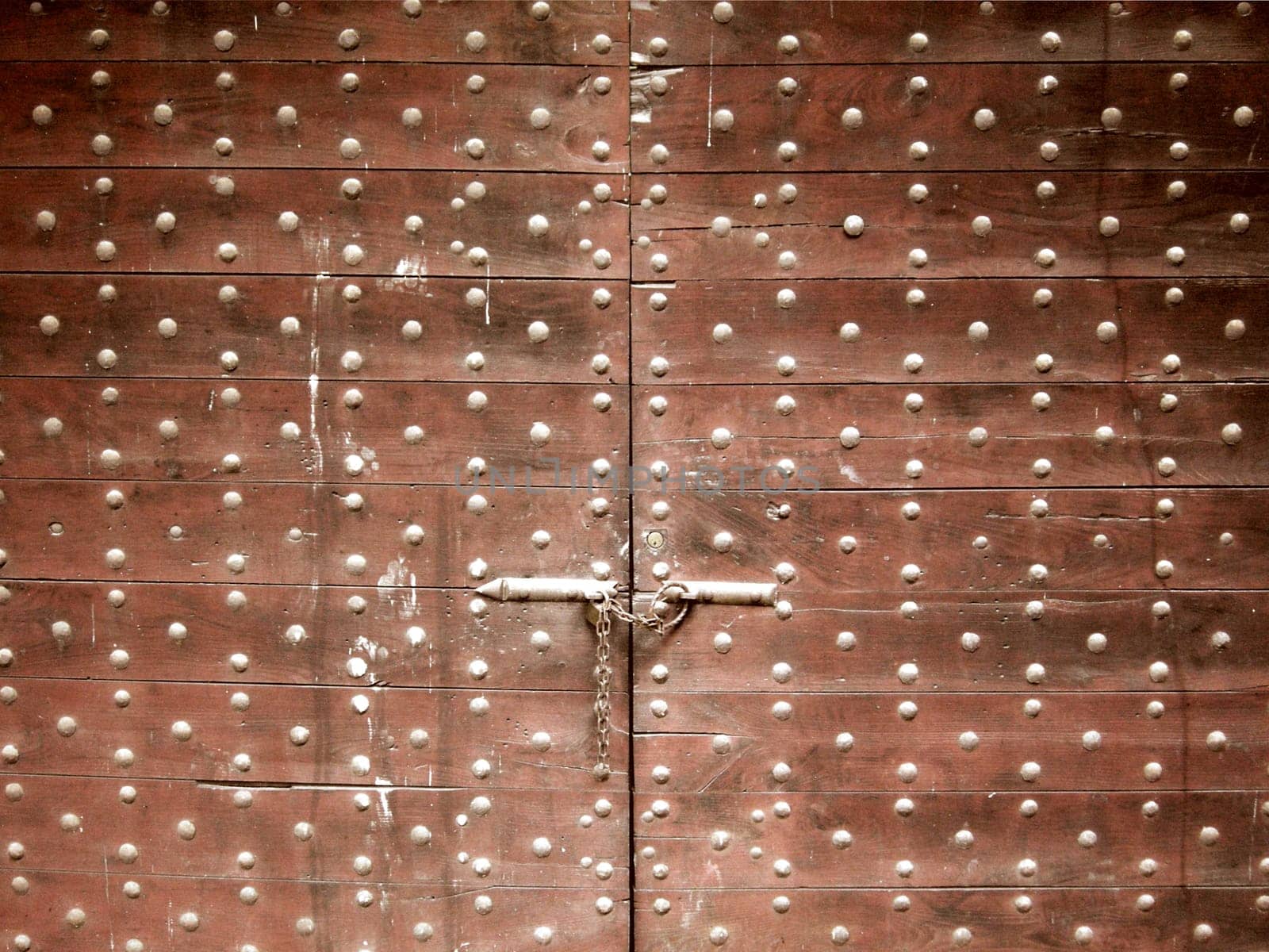 Old wooden gate door
