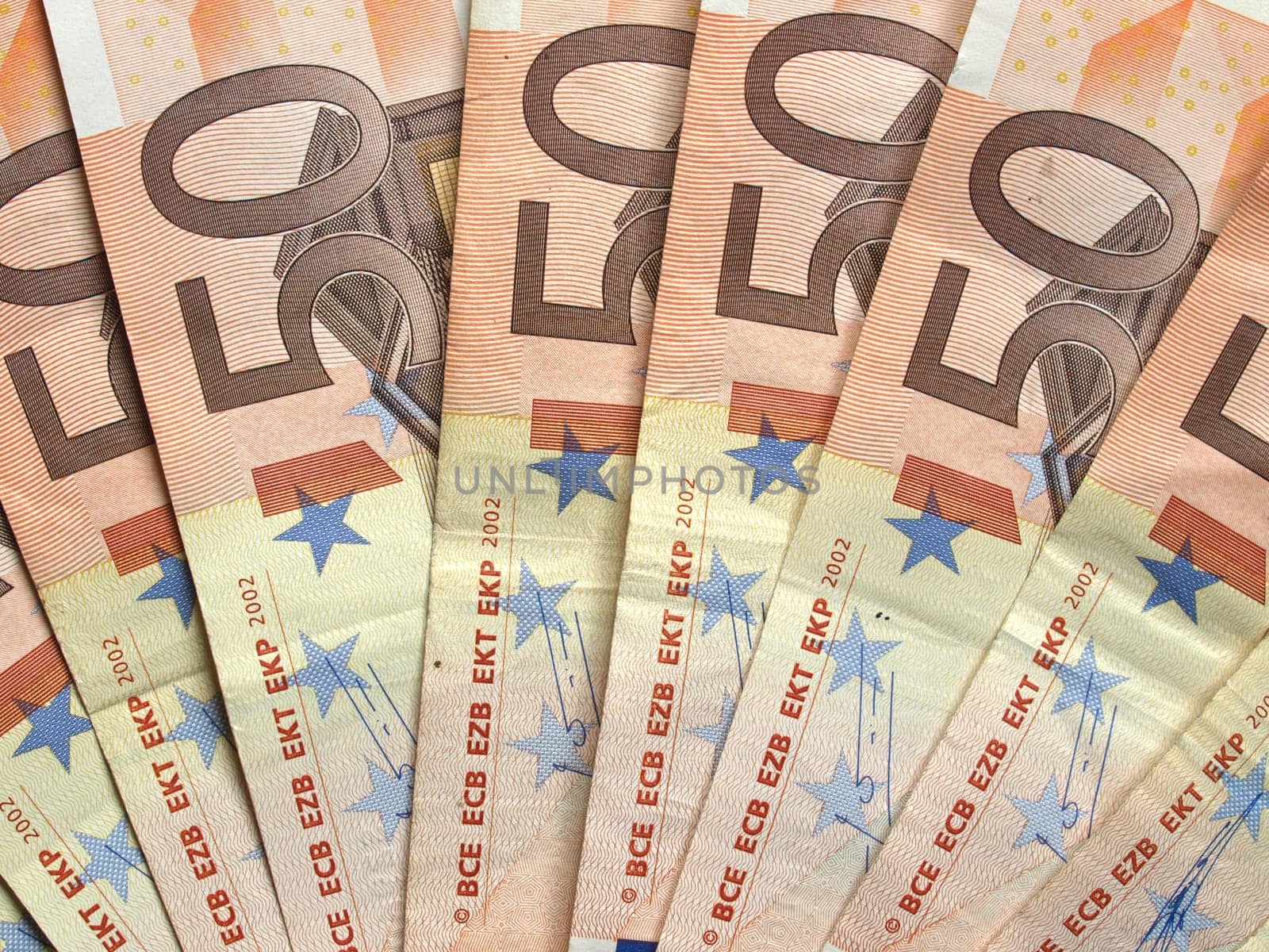 Euro bankonotes background