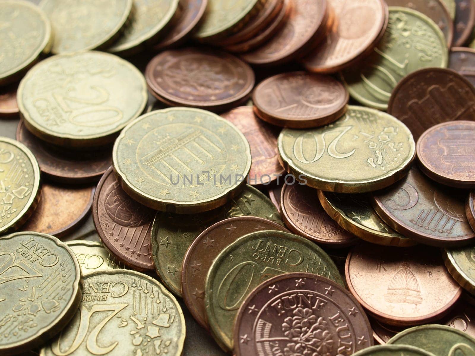 Euro coins background