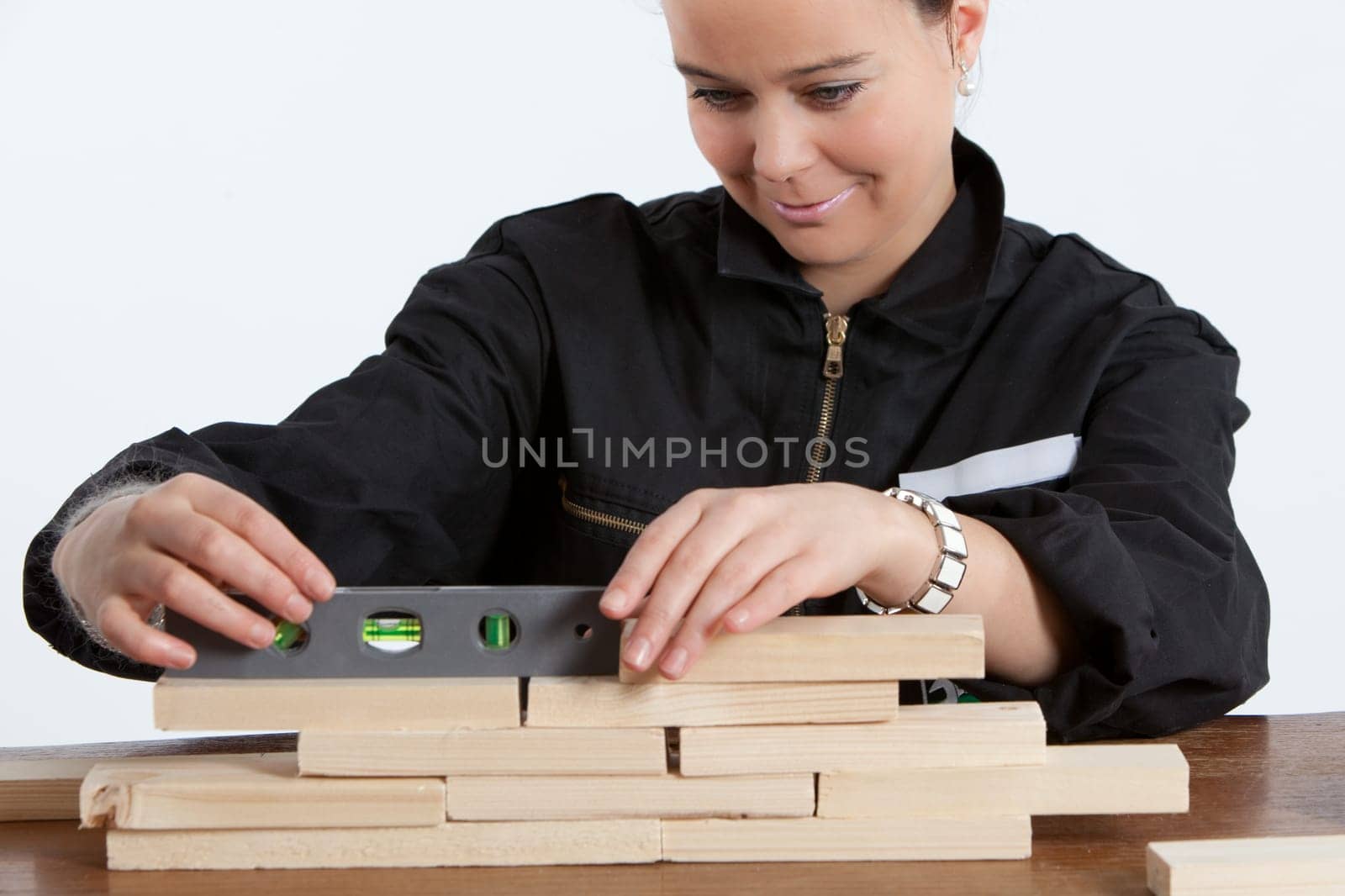 woman holding drill
