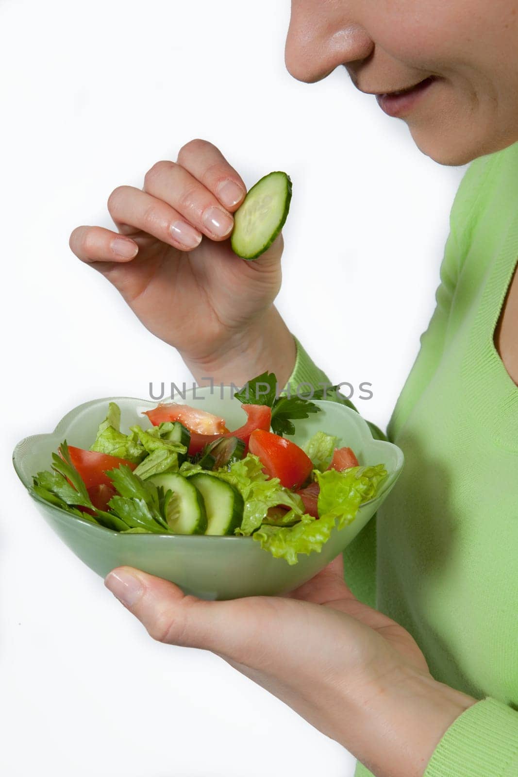 preparing salad
