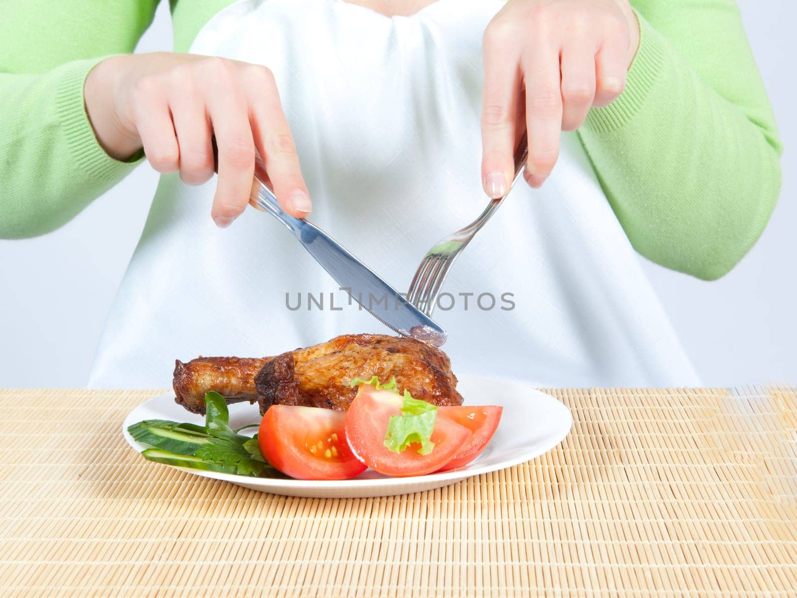 preparing salad