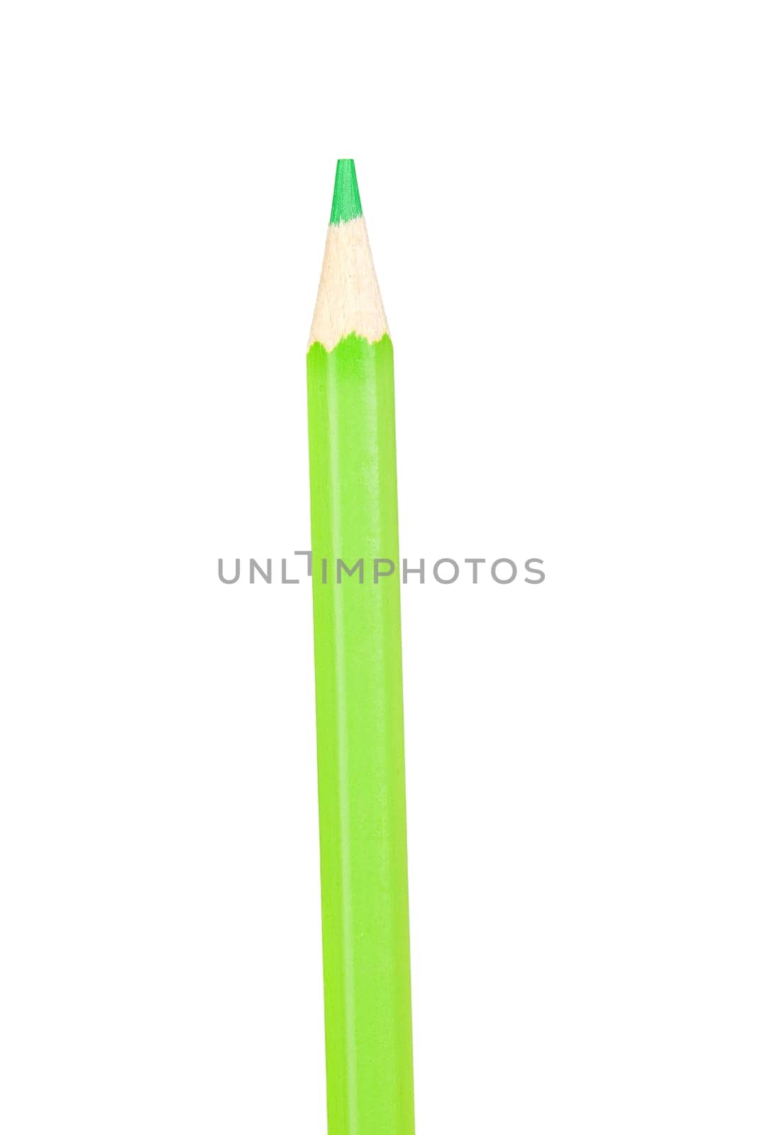 Green pencil vertically