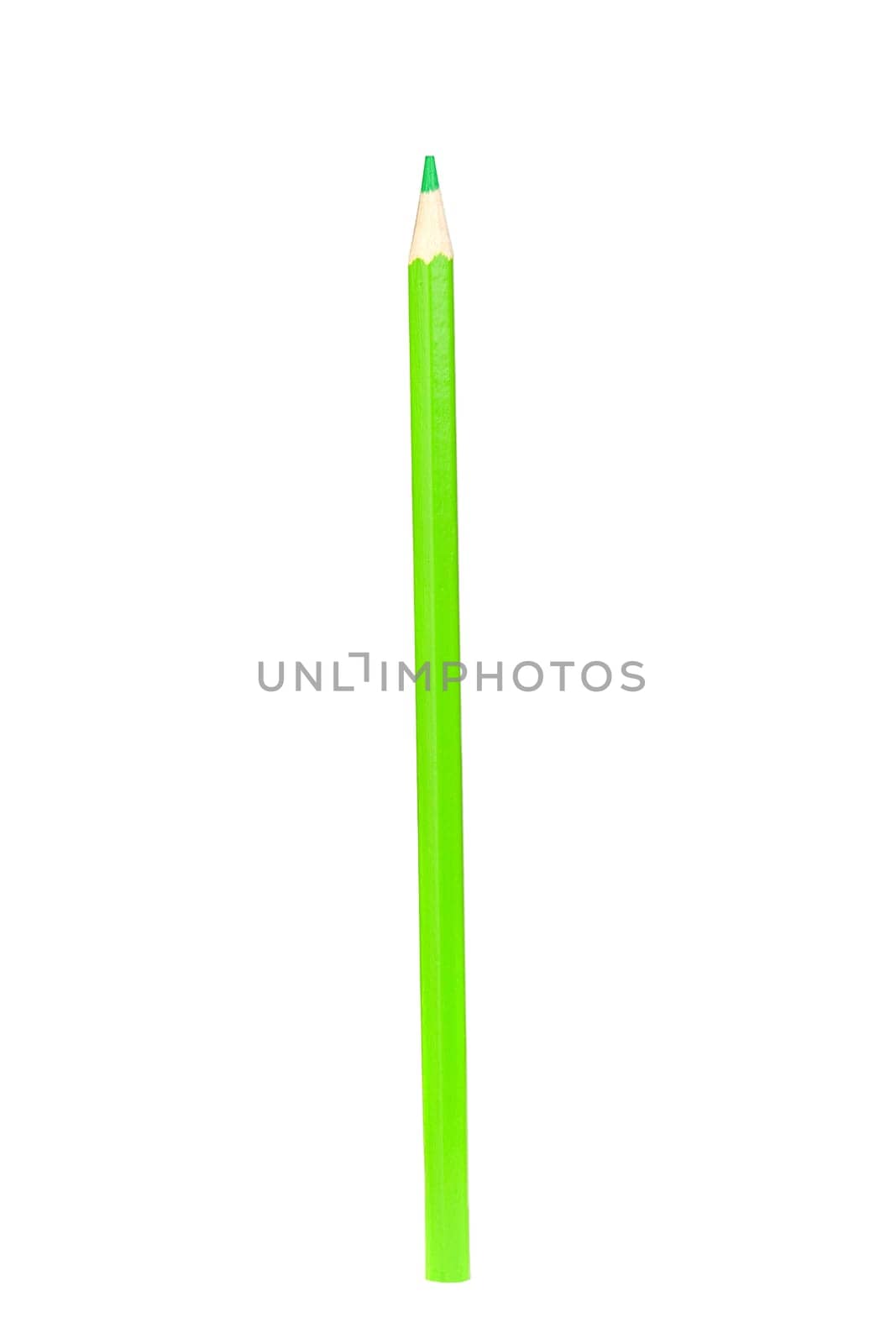 Green pencil vertically