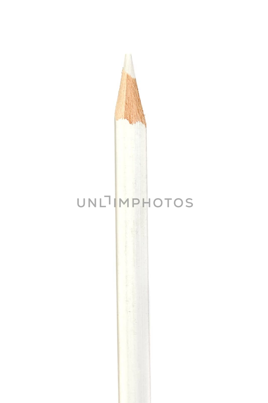 White pencil vertically